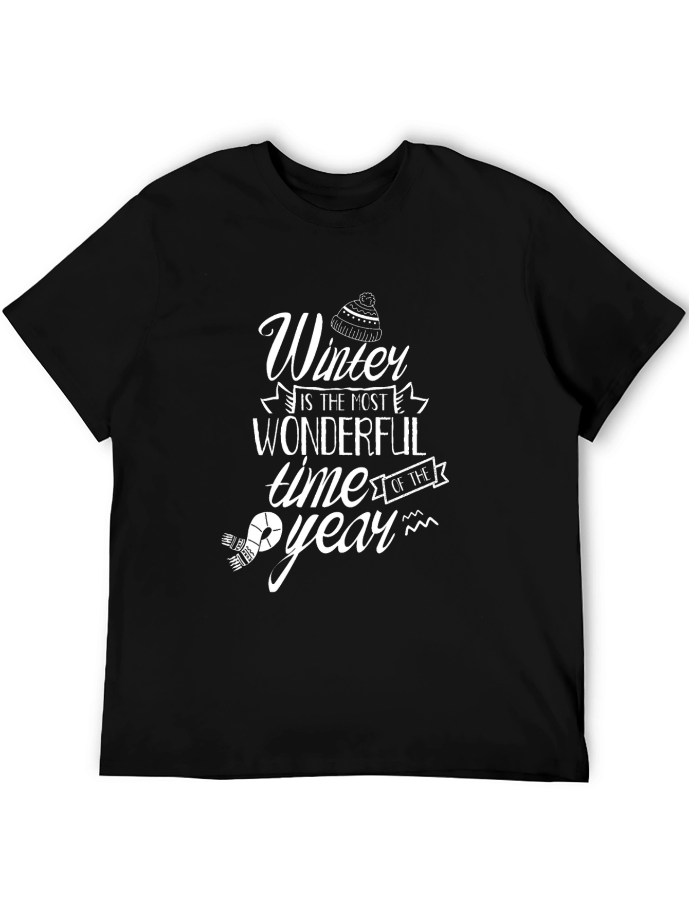Black Winter Wonderful Time T-Shirt view 5