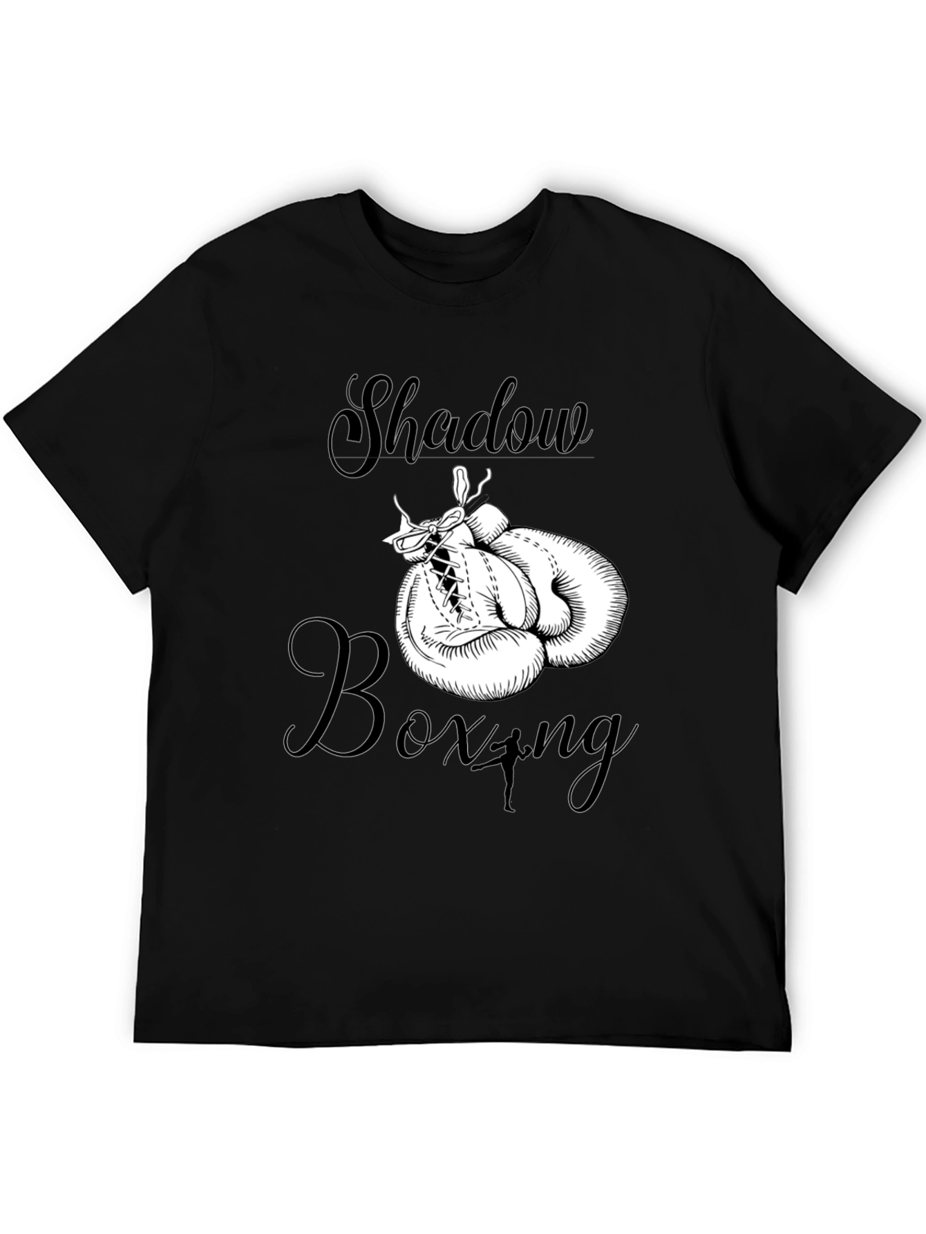 Black Shadow Boxing Graphic Tee - Black Cotton Comfort view 5