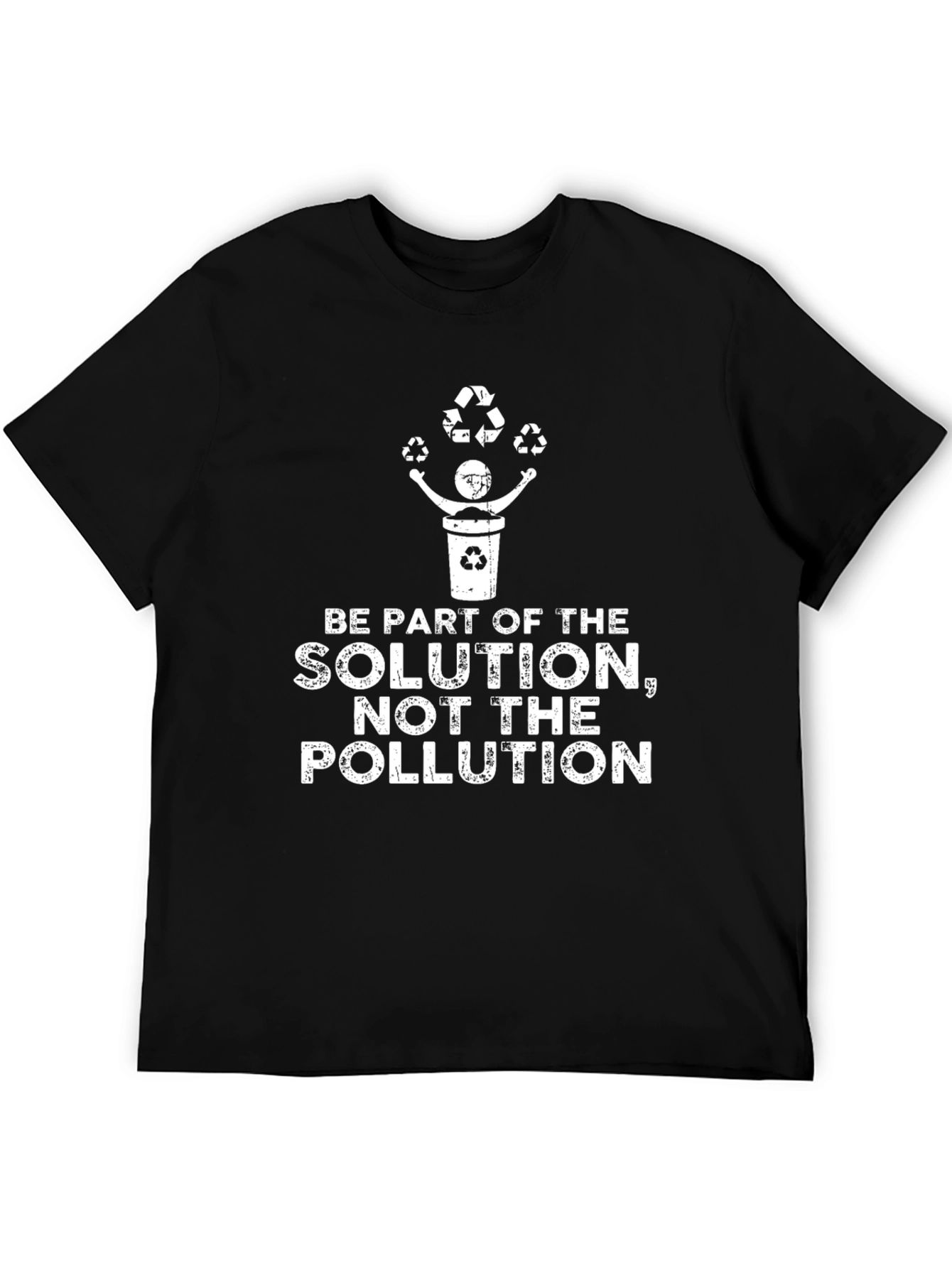 Black Eco-Friendly 'Be Part of the Solution' Graphic Tee view 5