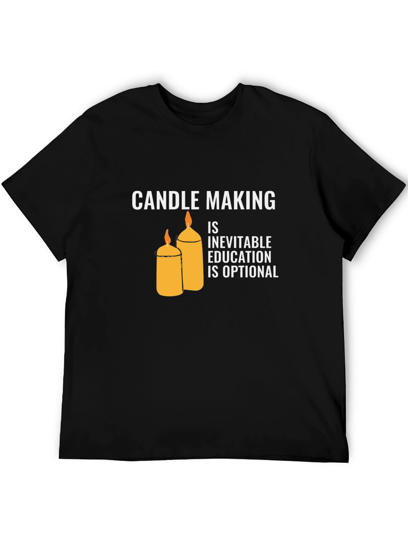 Black Candle Making T-Shirt: Inevitable Education Optional view 5