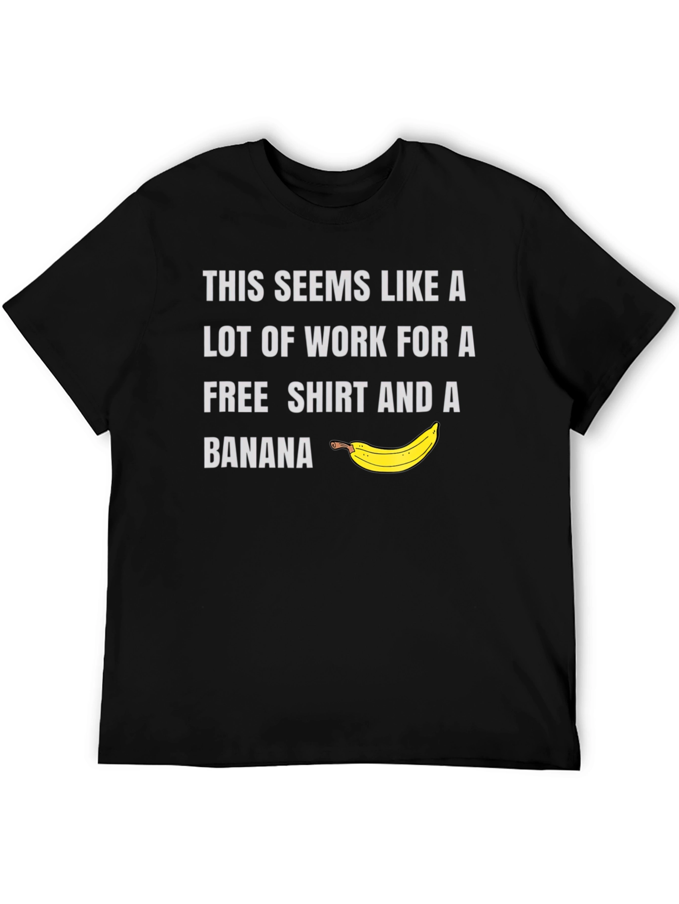 Black Free Shirt & Banana Men's Graphic Tee view 5