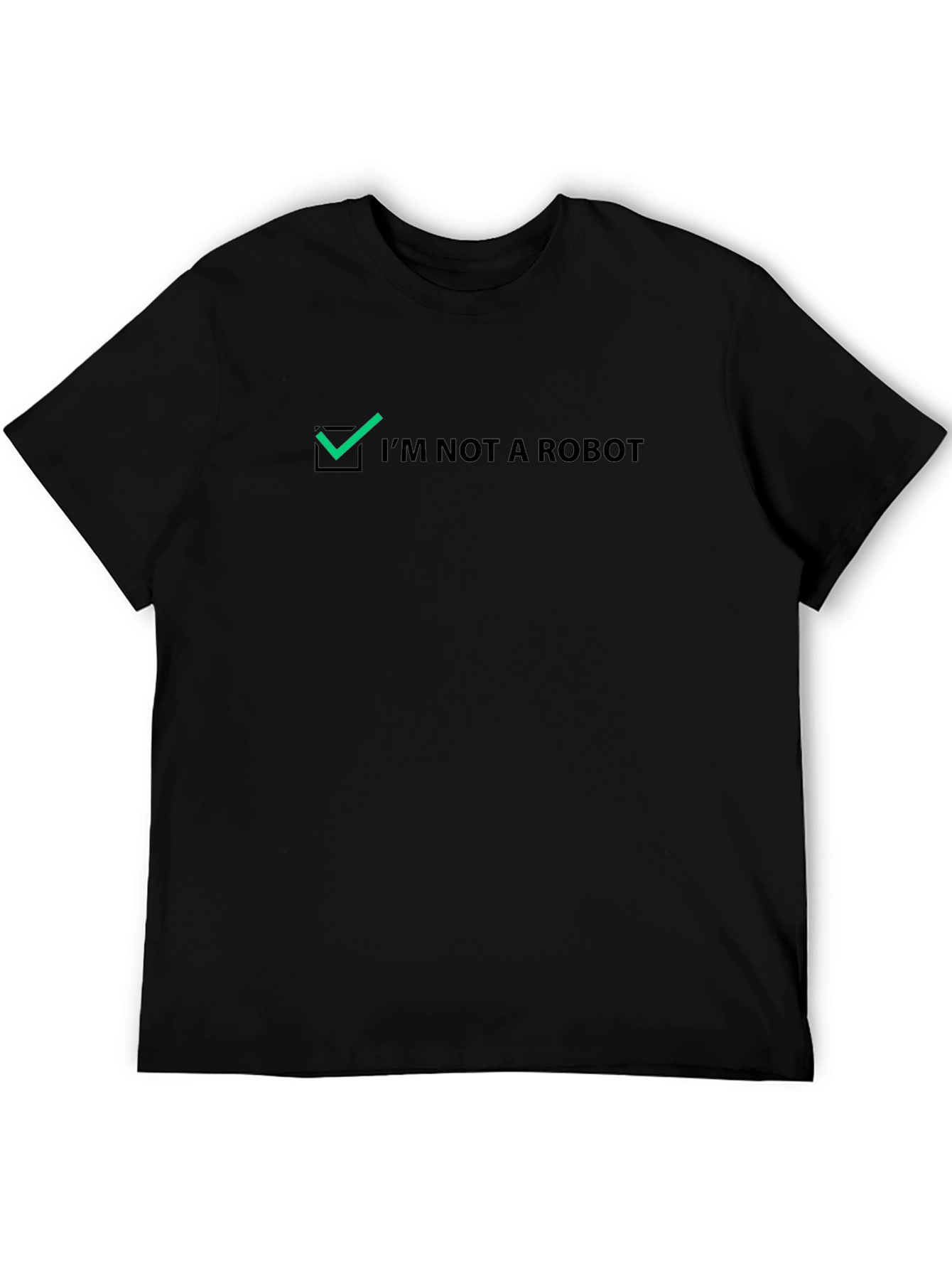 Black I'm Not A Robot Novelty Graphic Tee view 5