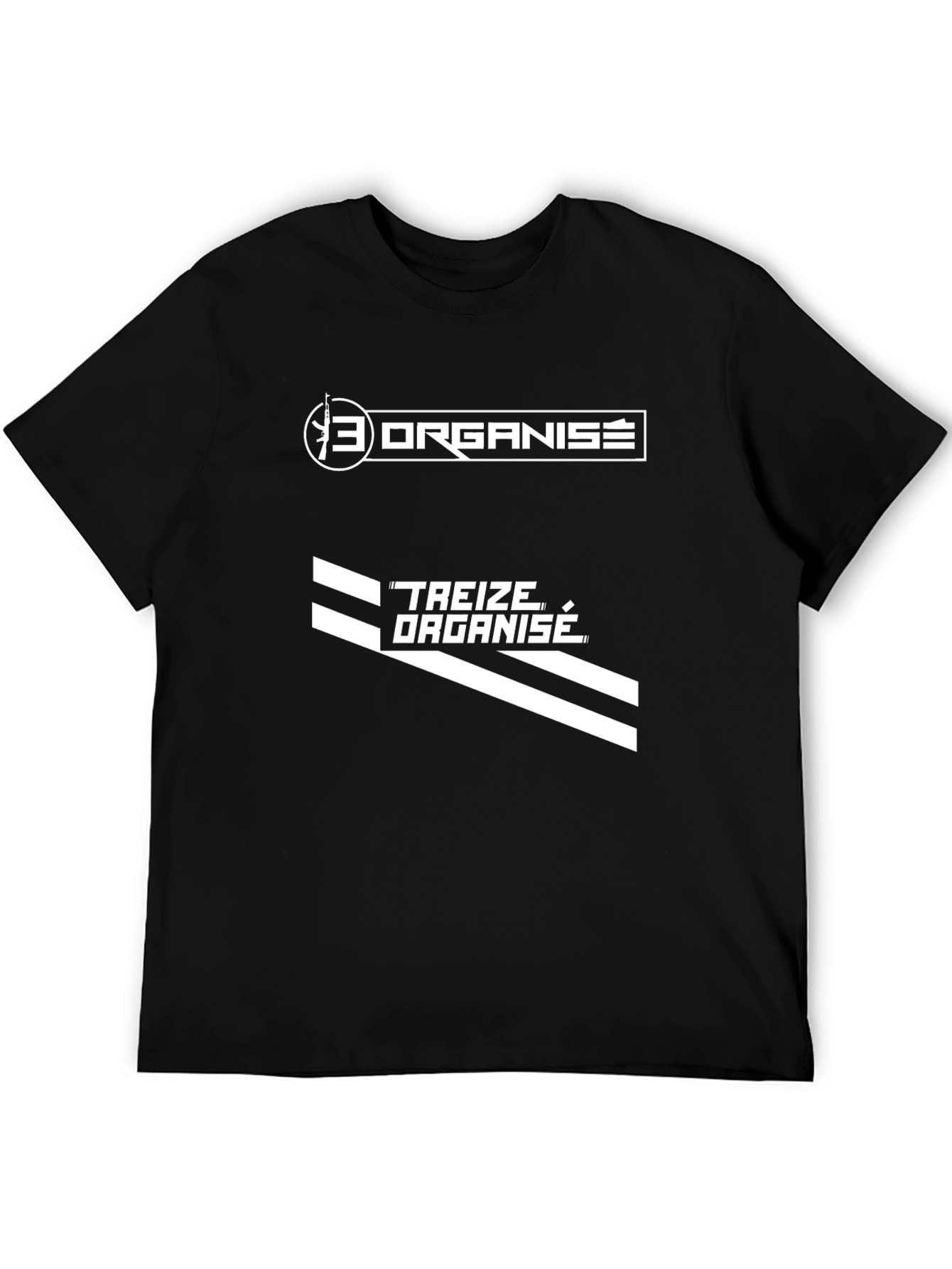 Black Treize Organise T-Shirt - Black Graphic Tee view 5