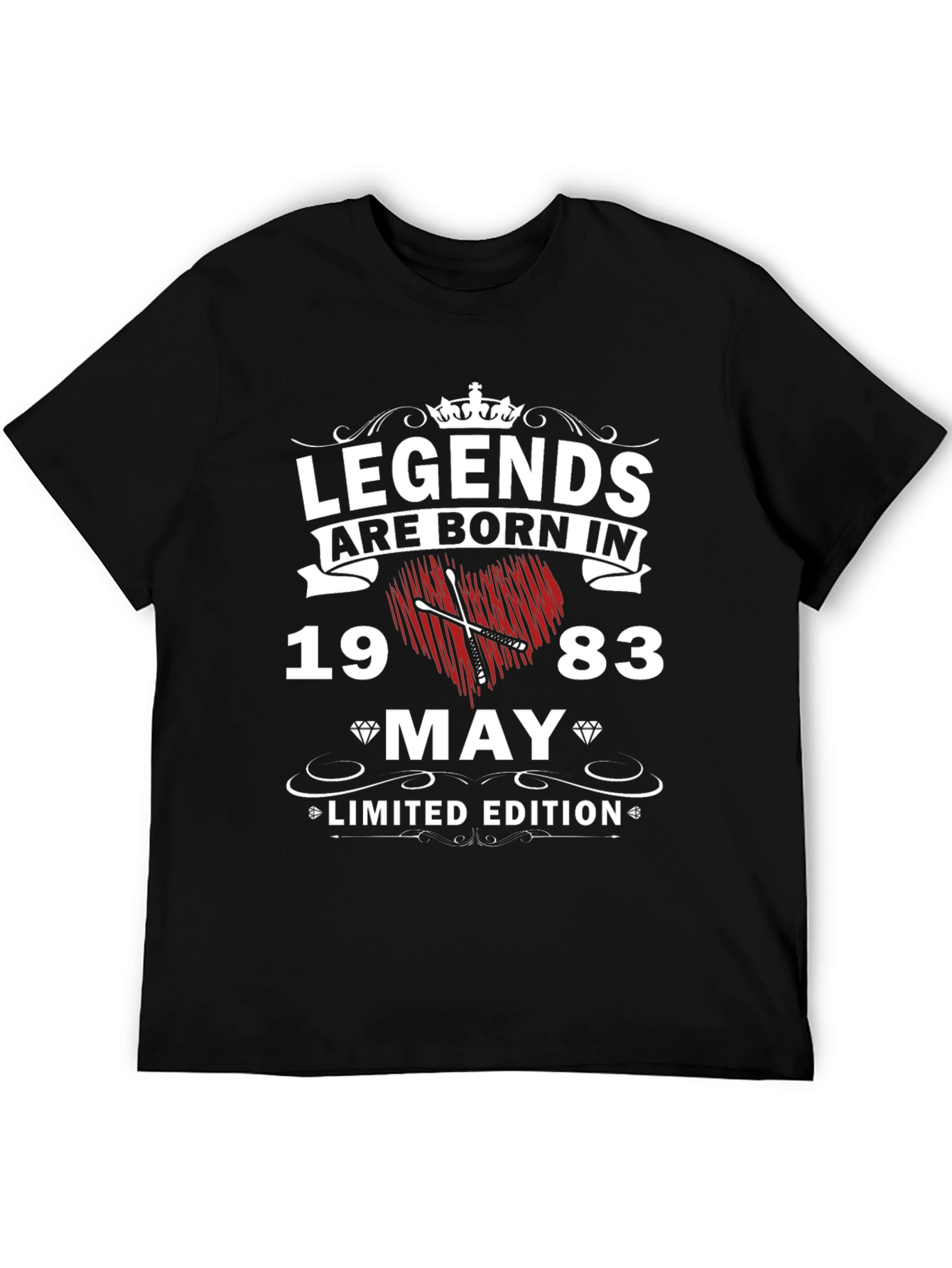Black Legends Born In 1983 May Limited Edition T-Shirt view 5