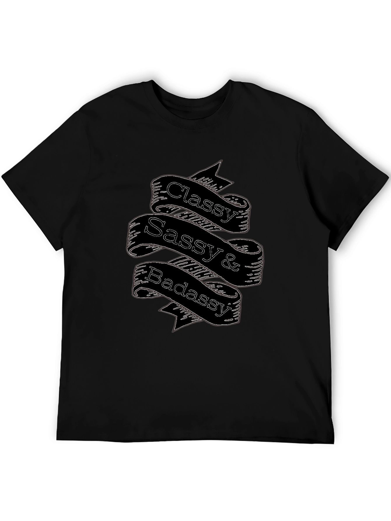 Black Classy Sassy Badassy Black T-Shirt view 5