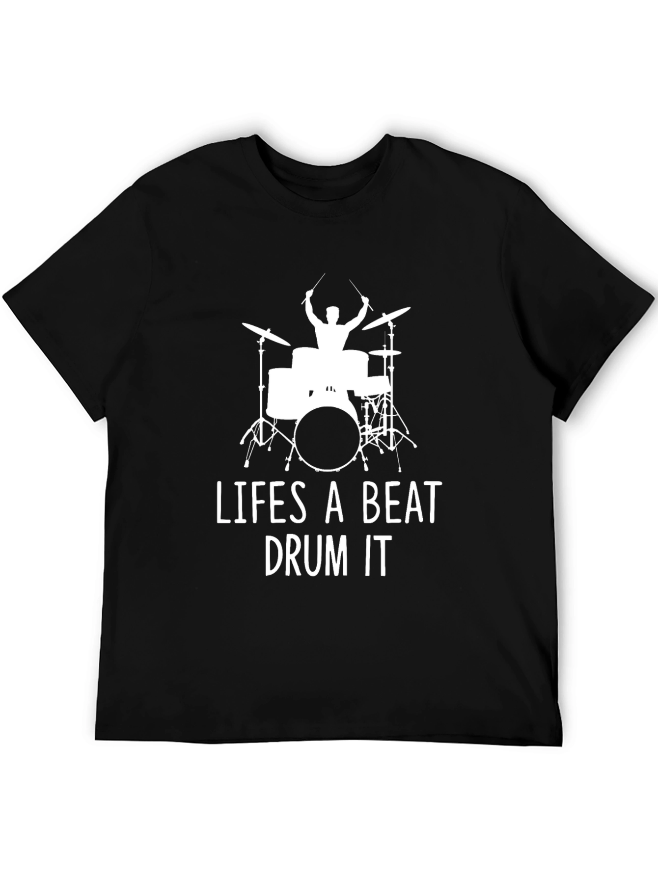 Black Life's a Beat Drum It T-Shirt view 5