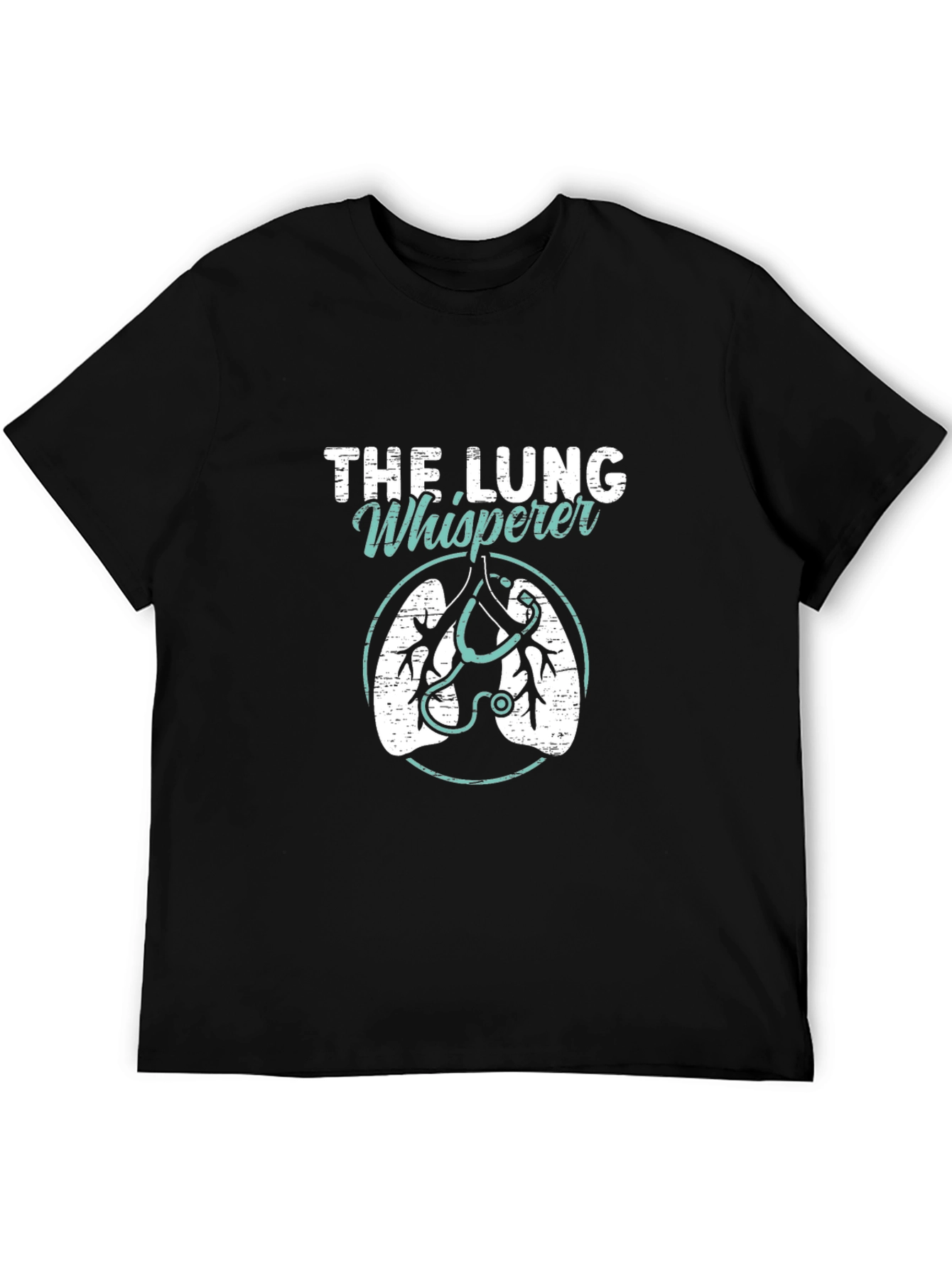Black The Lung Whisperer Graphic T-Shirt - Black Cotton Tee view 5