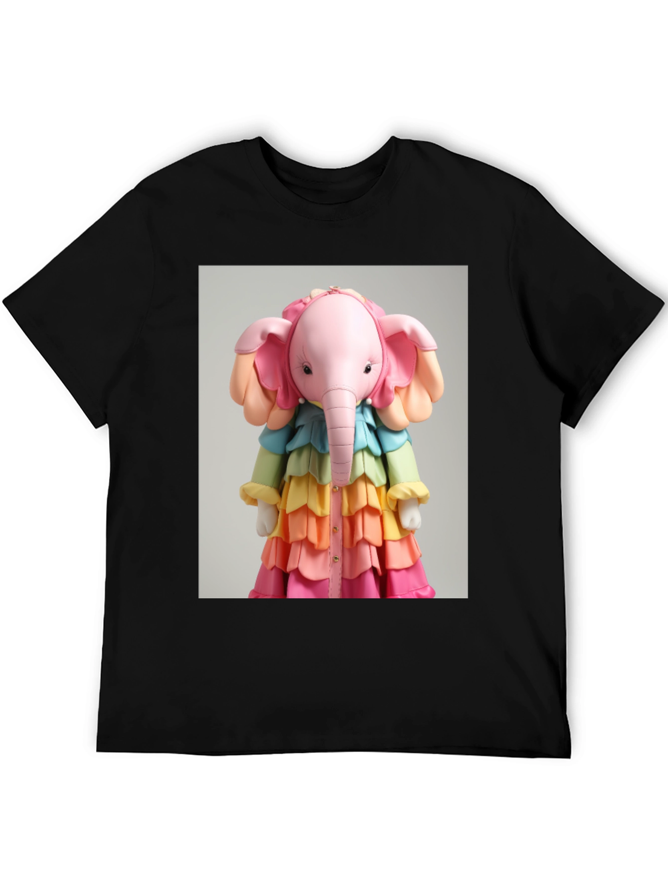 Black Elephant Puppet Graphic Tee view 5