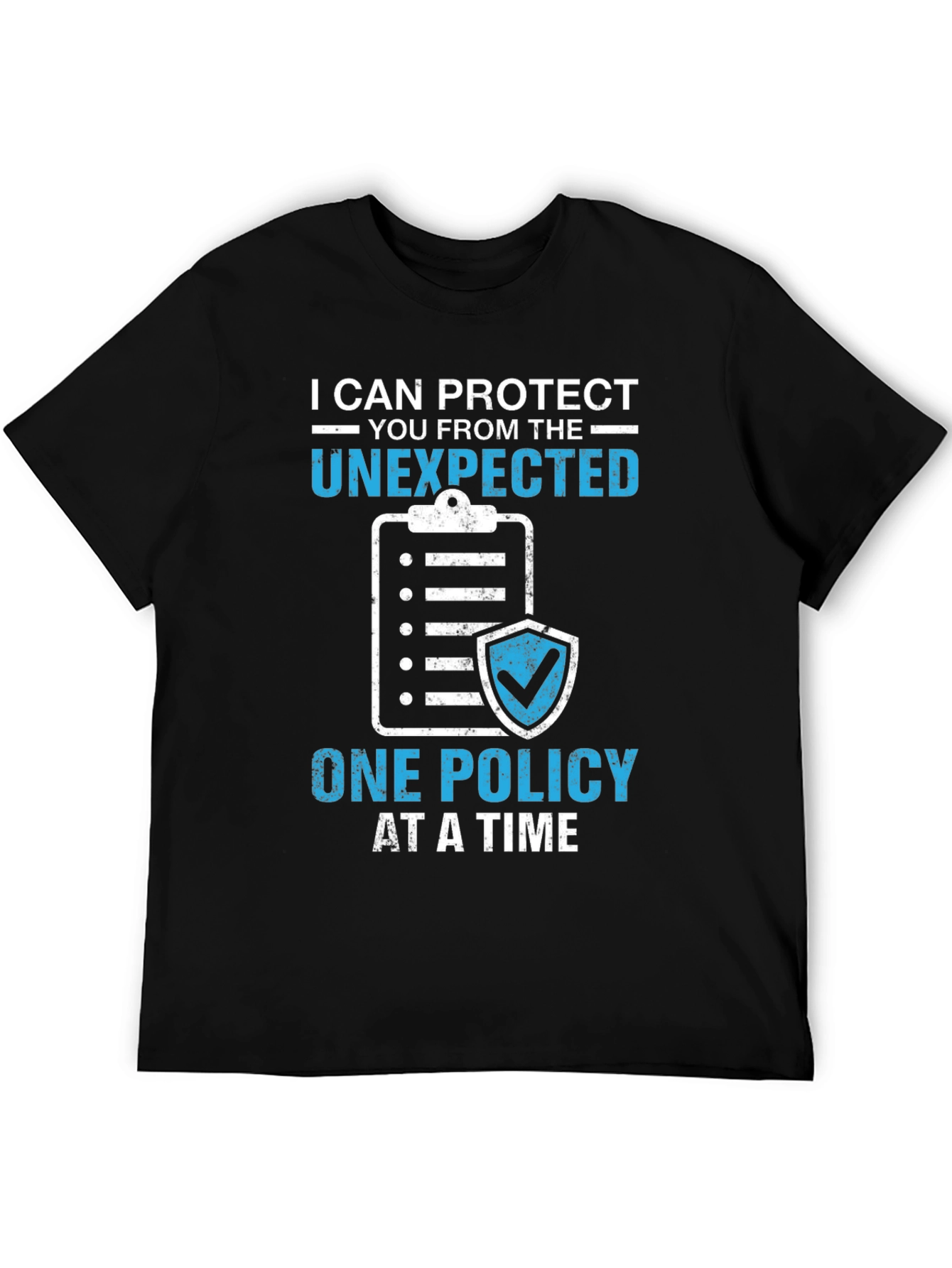 Black Protect the Unexpected Insurance Policy T-Shirt view 5