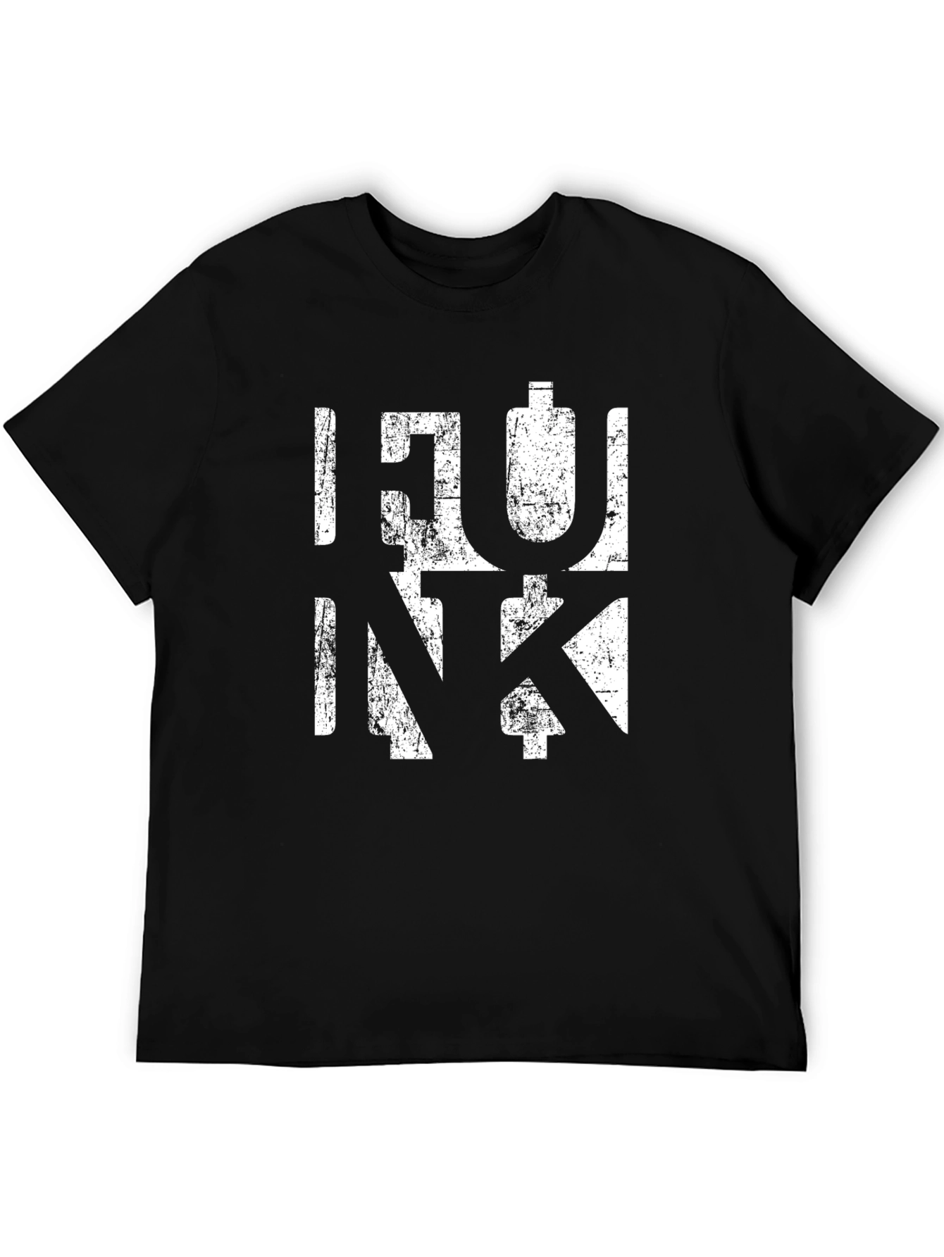Black Retro 'Funk' Graphic Print Black T-Shirt view 5