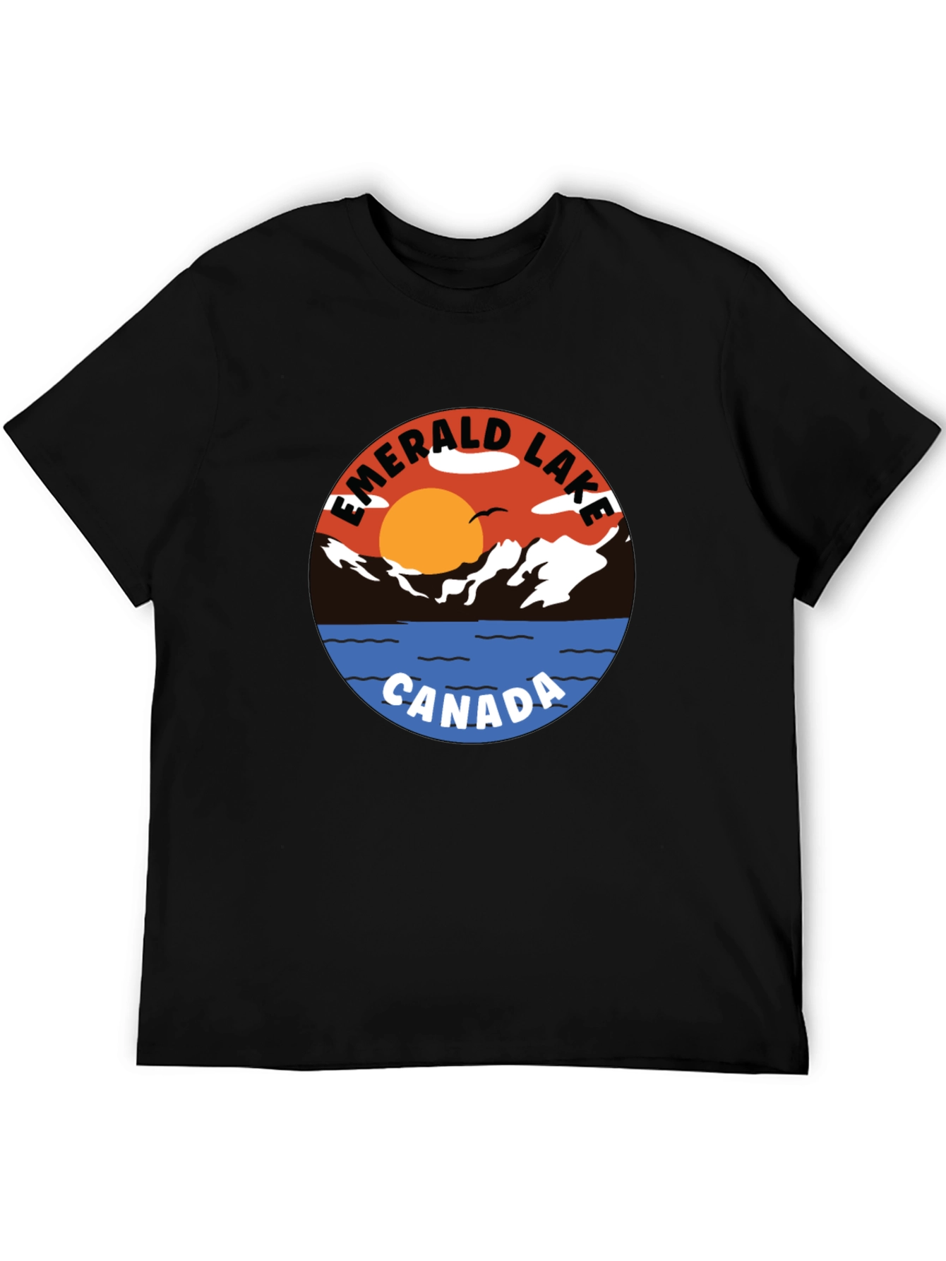 Black Emerald Lake Canada Graphic Tee view 5