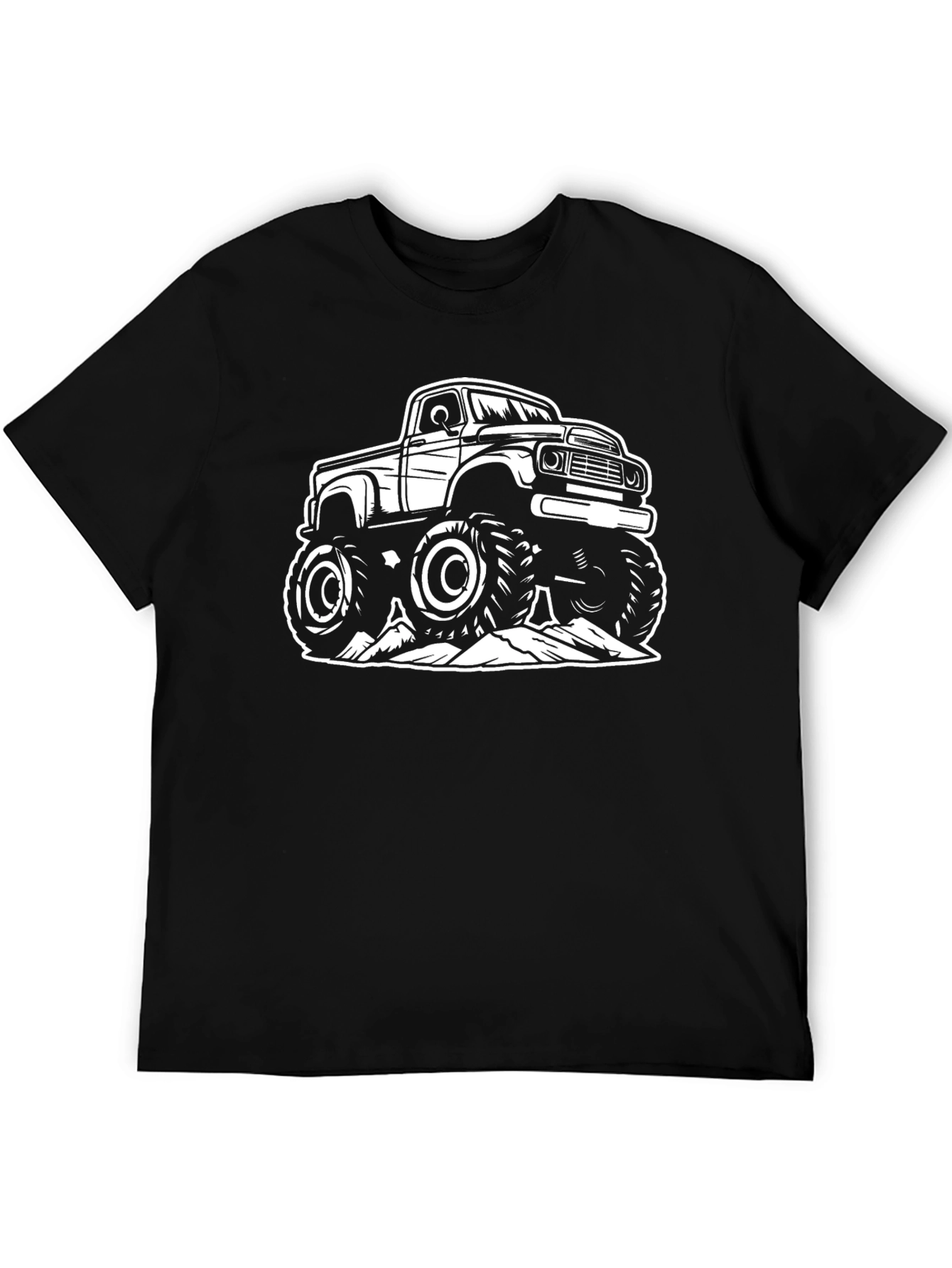 Black Monster Truck Graphic Tee - Black view 5