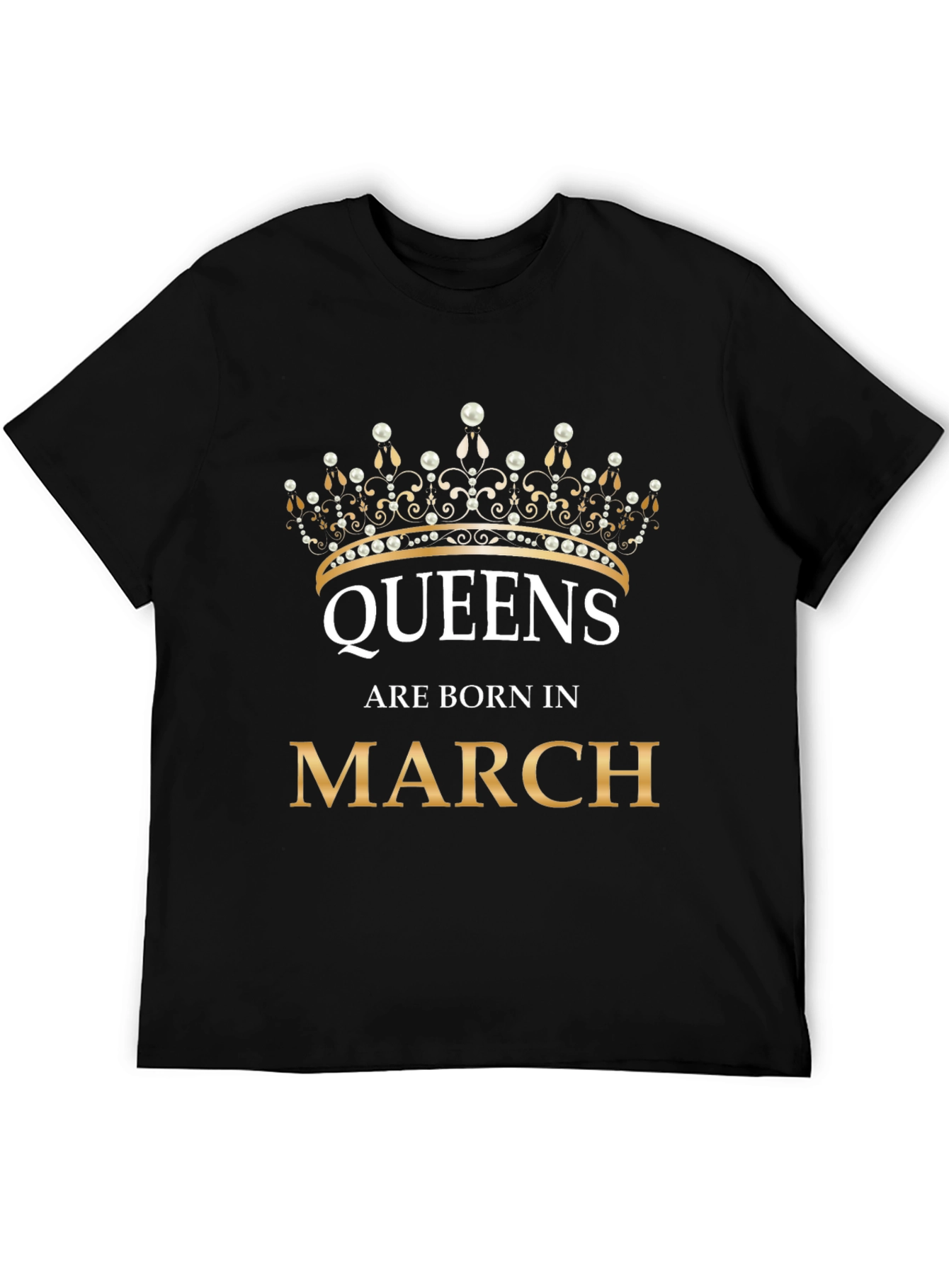 Black Queens are Born in March T-Shirt - Birthday Gift view 5