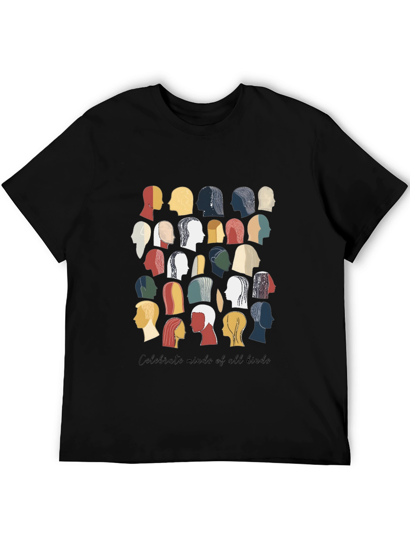 Black Diverse Minds Graphic Tee - Celebrate Inclusivity view 5