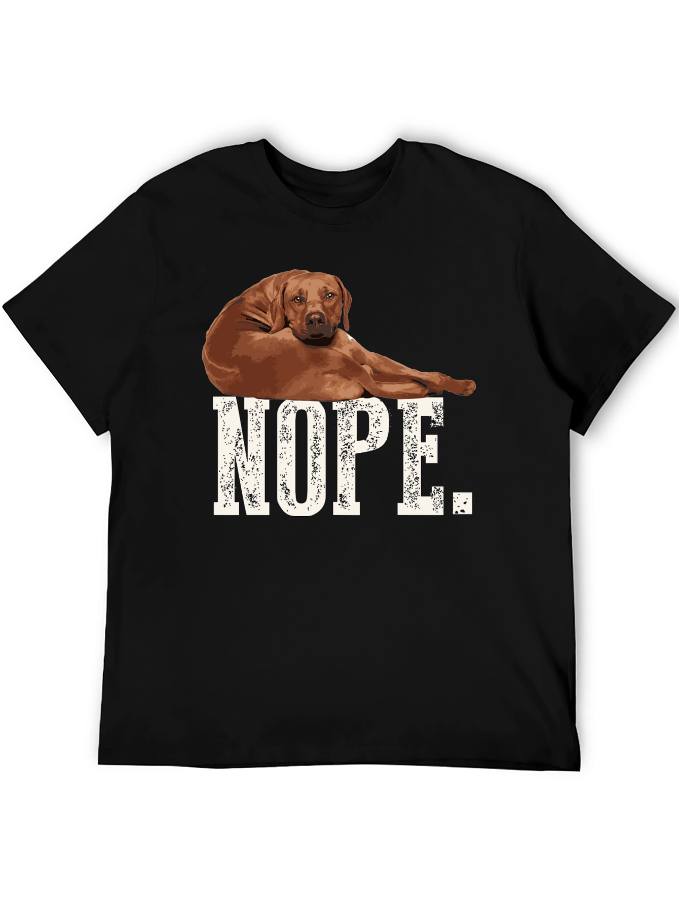 Black Nope Dog Graphic T-Shirt Black view 5