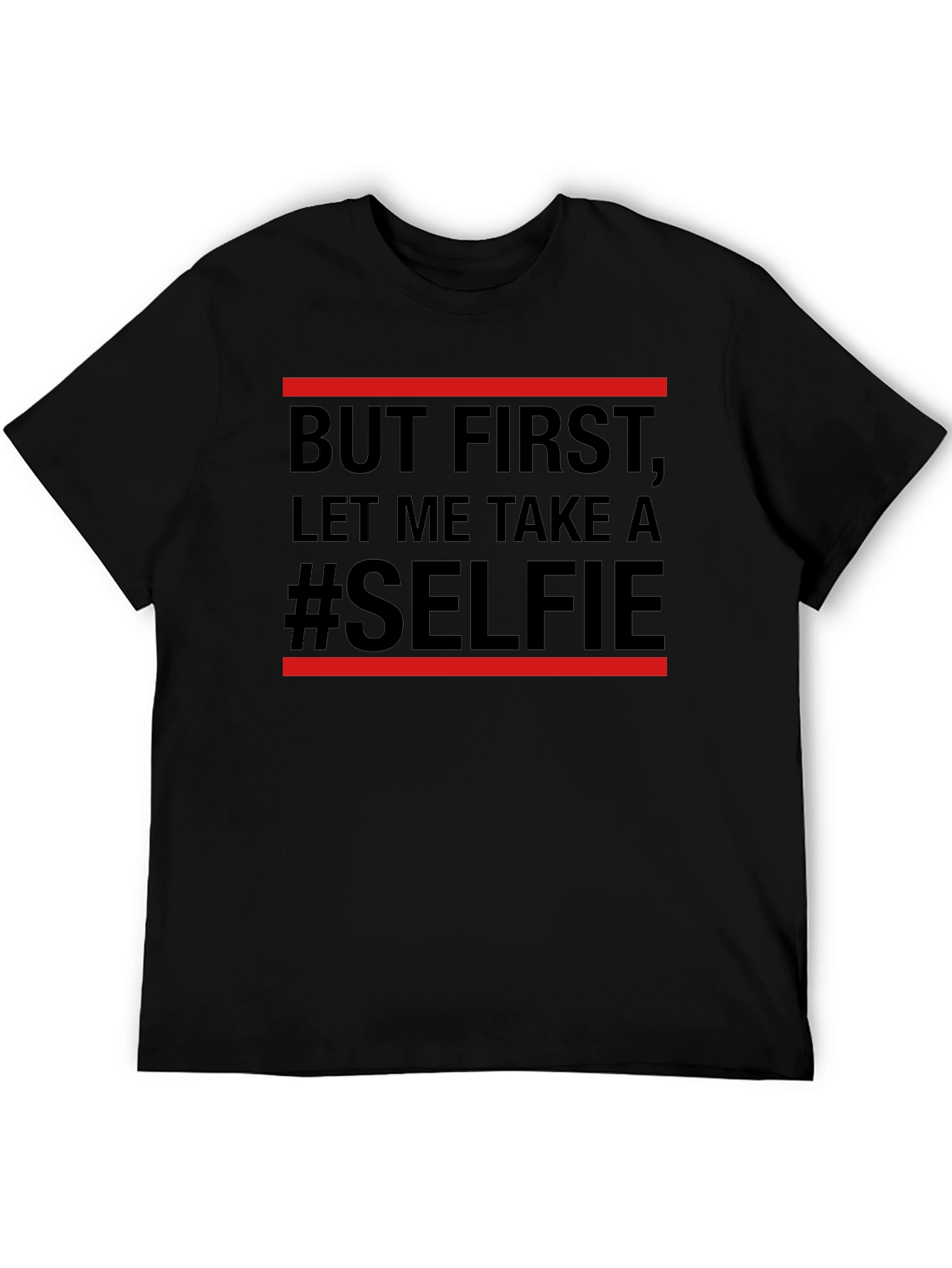 Black But First Selfie Graphic Tee view 5