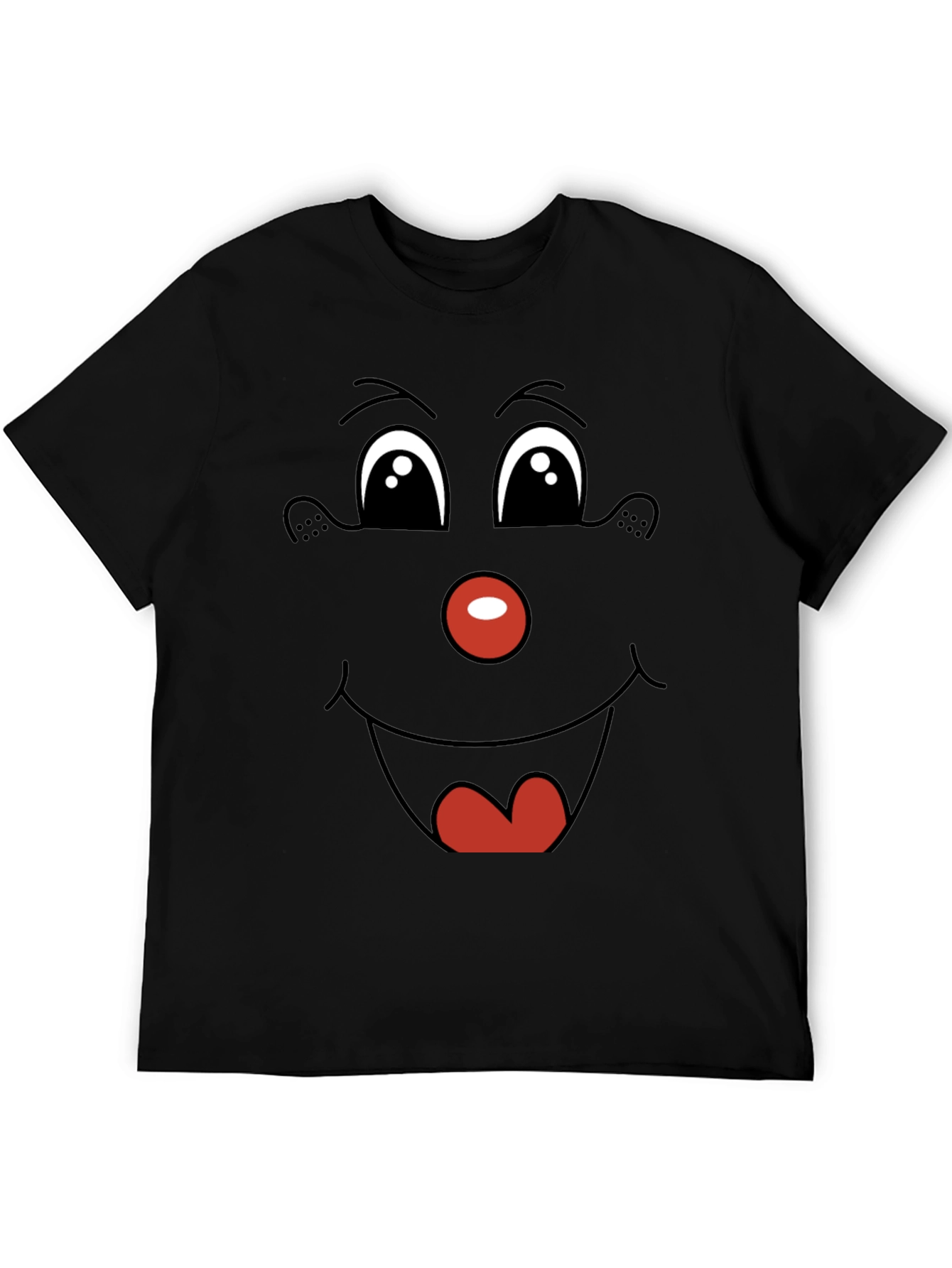Black Funny Face Graphic Tee - Black view 5