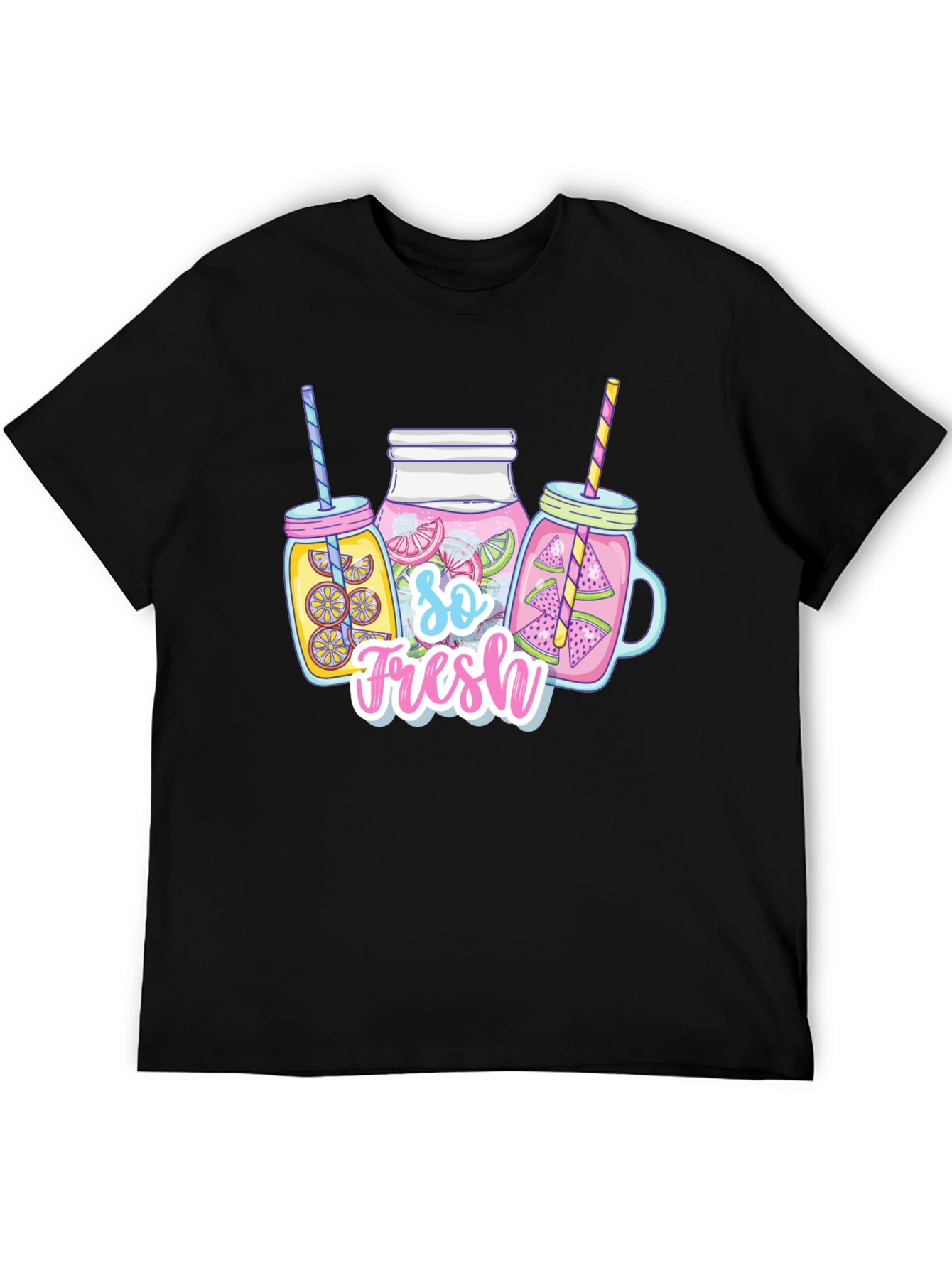 Black So Fresh Summer Drink T-Shirt view 5