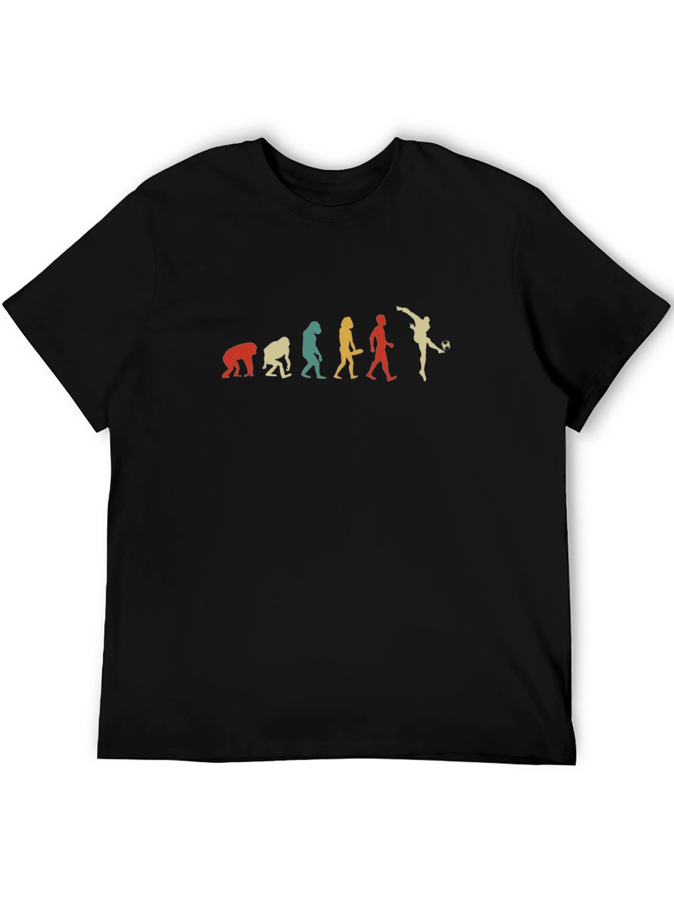 Black Soccer Evolution Men's Black T-Shirt view 5