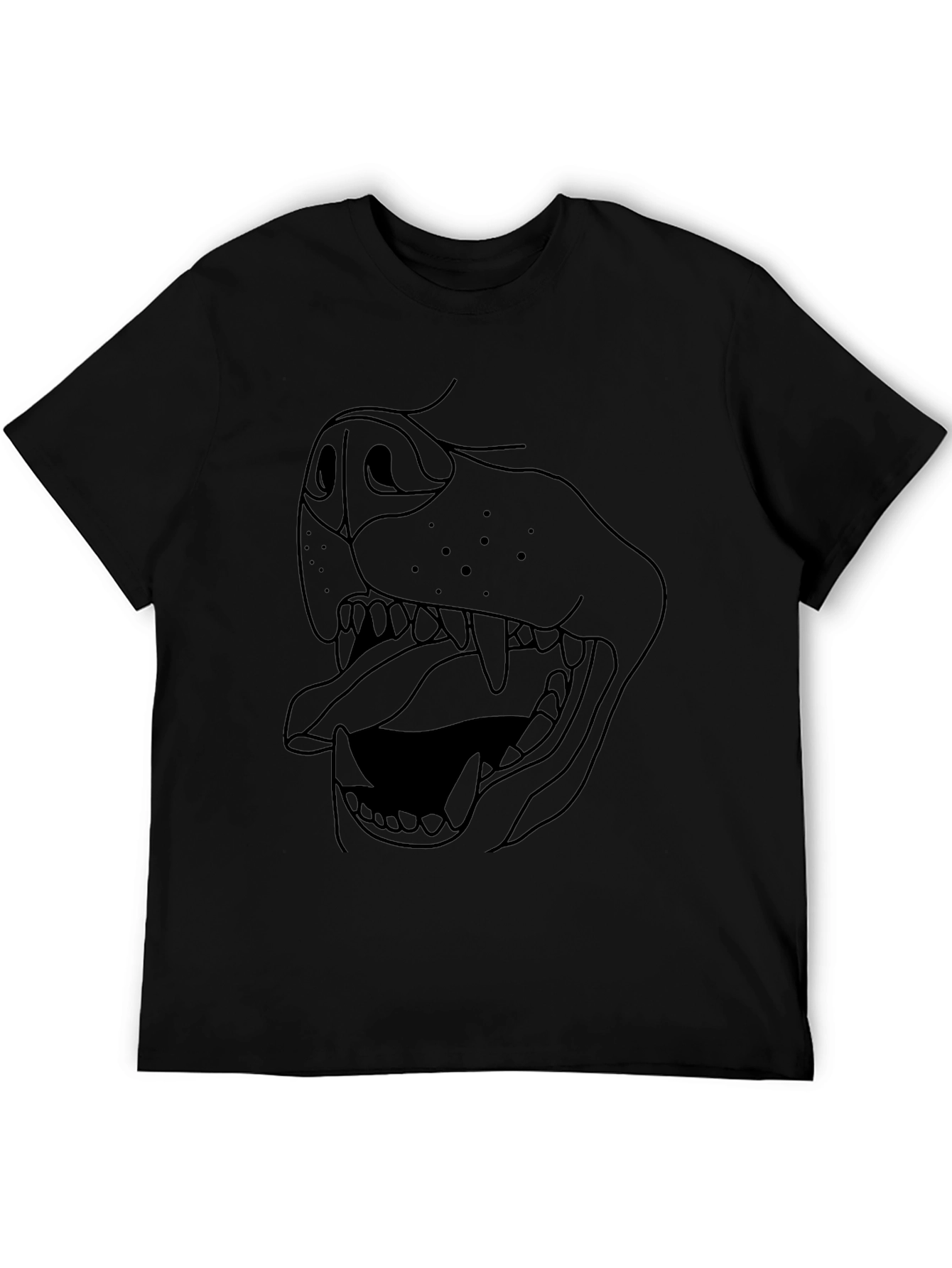 Black Dog Mouth Graphic Tee - Unisex Black T-Shirt view 5