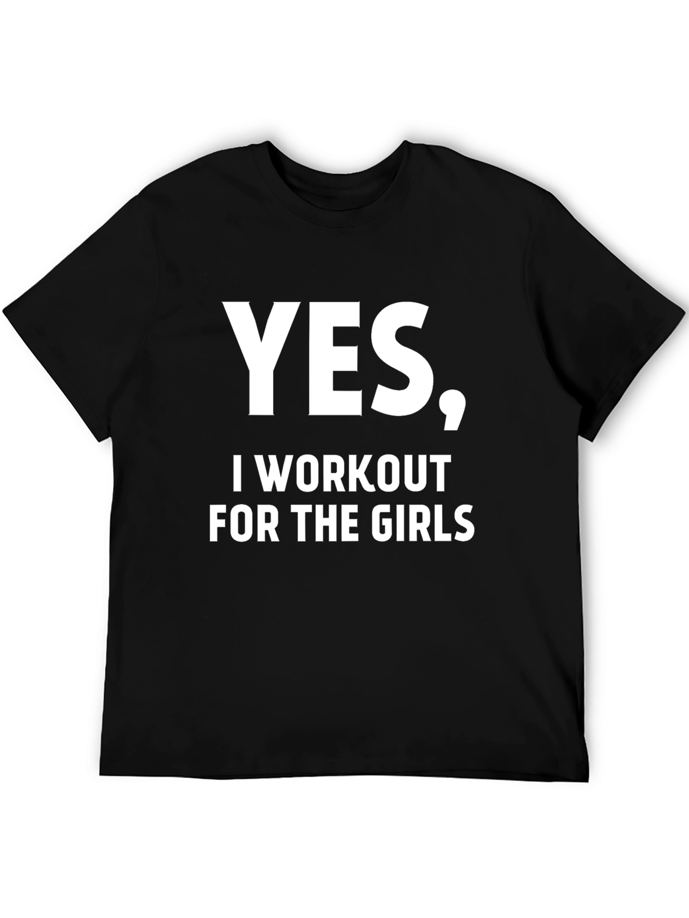 Black Funny Workout Shirt - Yes, I Workout For The Girls view 5