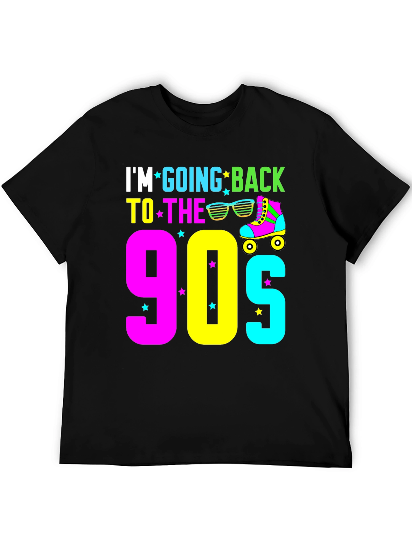 Black 90s Throwback T-Shirt view 5