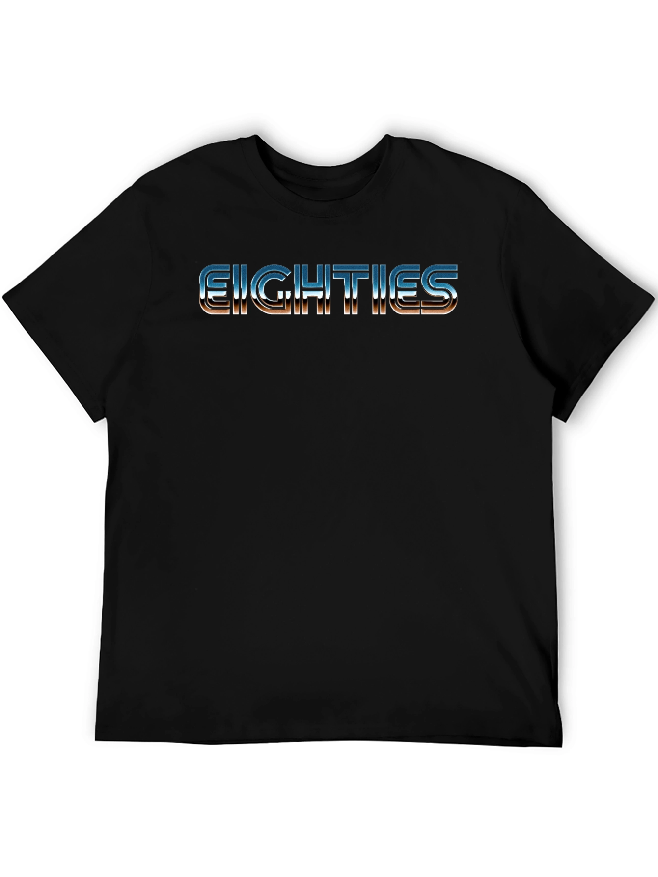 Black Retro Eighties T-Shirt - Classic 80s Style view 5