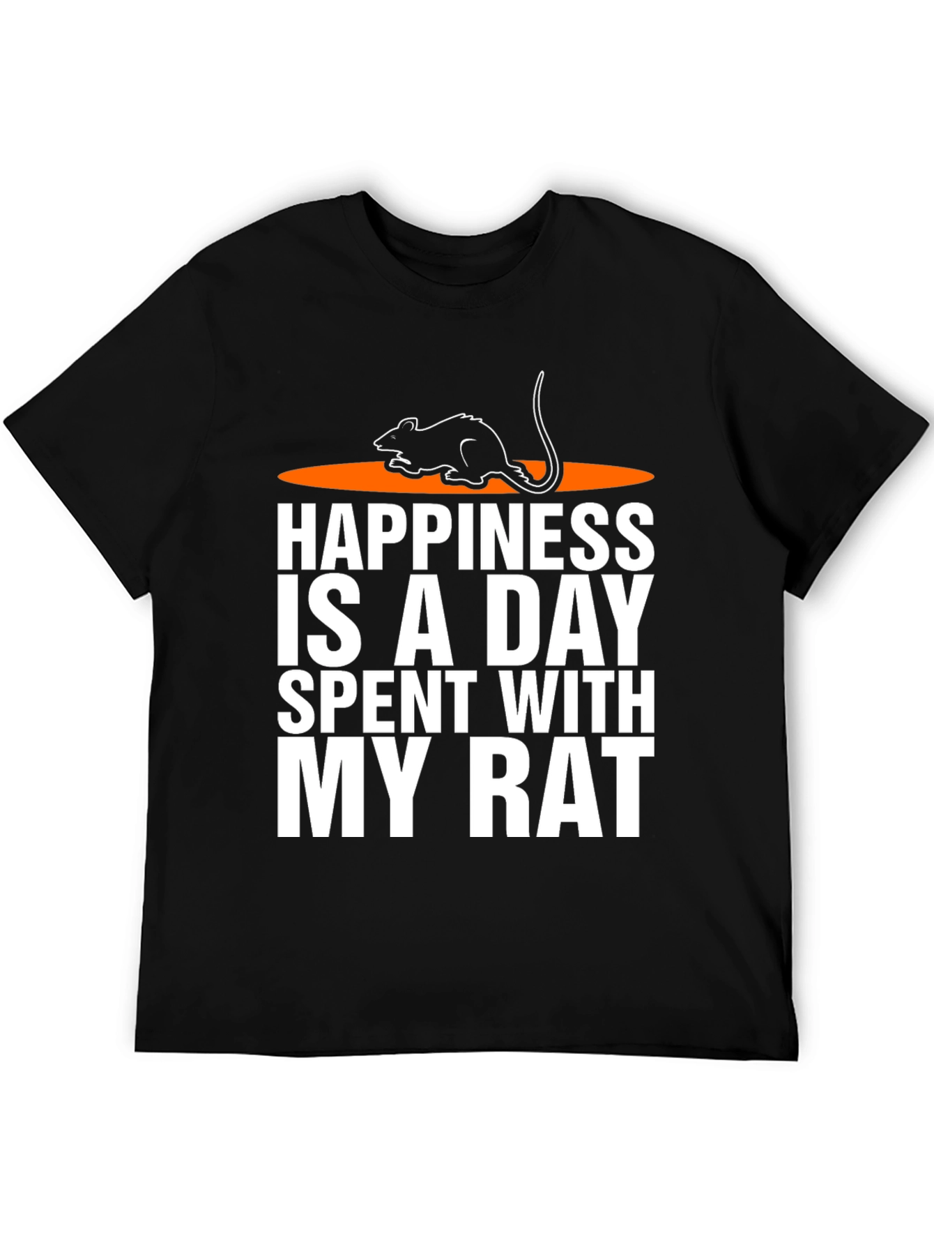 Black Happiness is a Day Spent with My Rat T-Shirt view 5