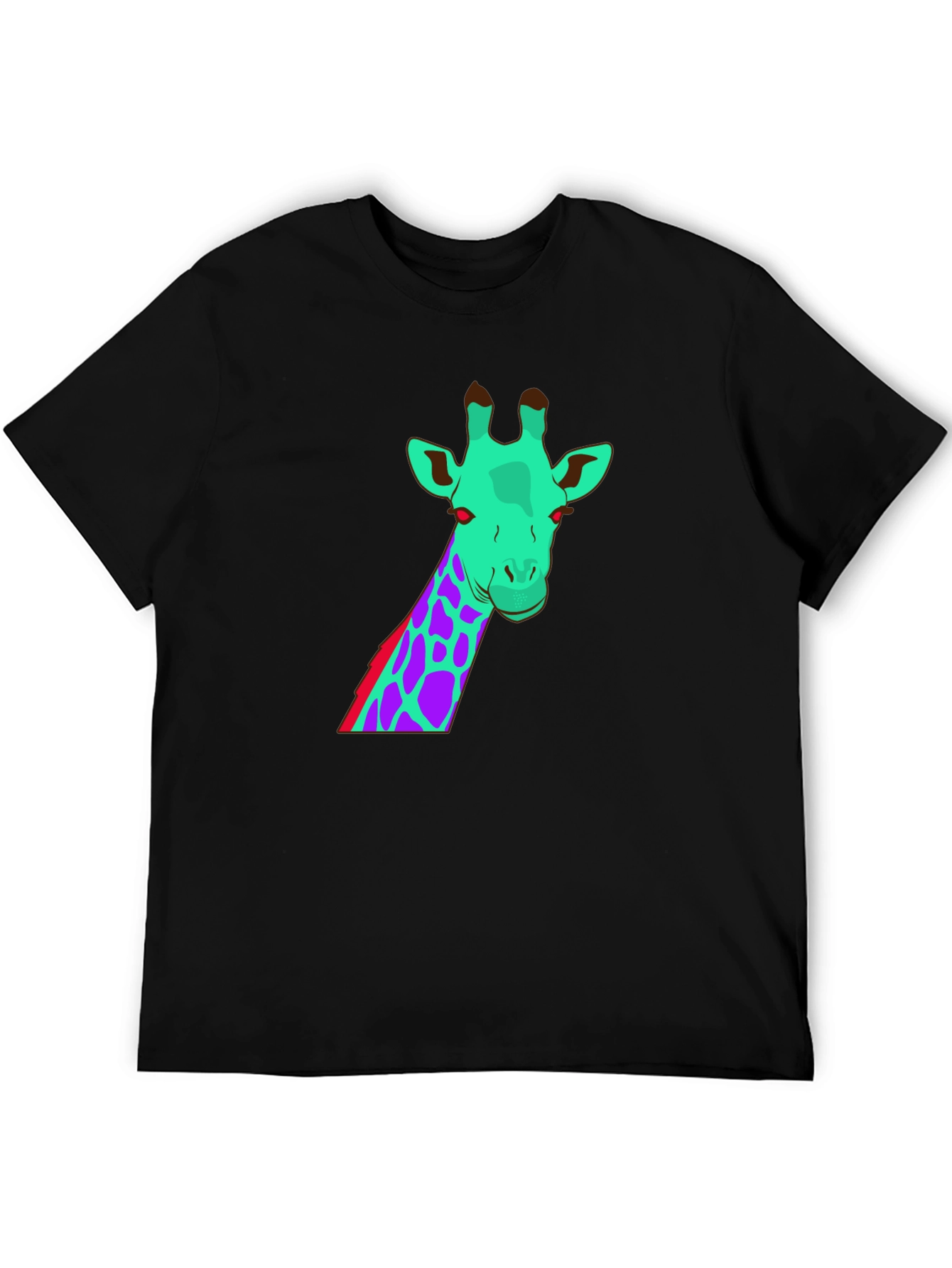 Black Funky Giraffe Graphic Tee - Unique Design view 5