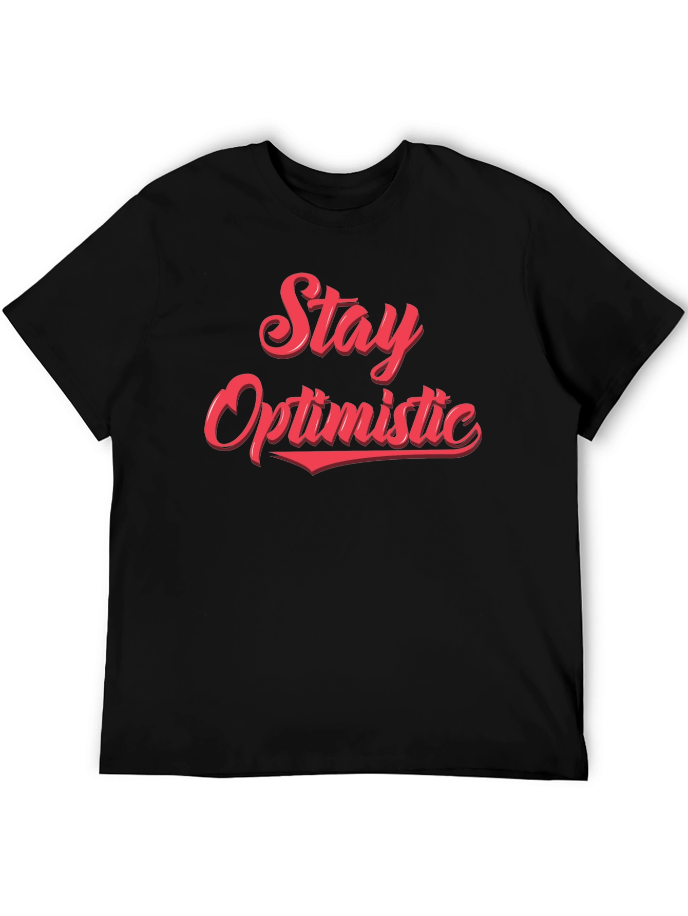 Black Stay Optimistic T-Shirt - Black view 5