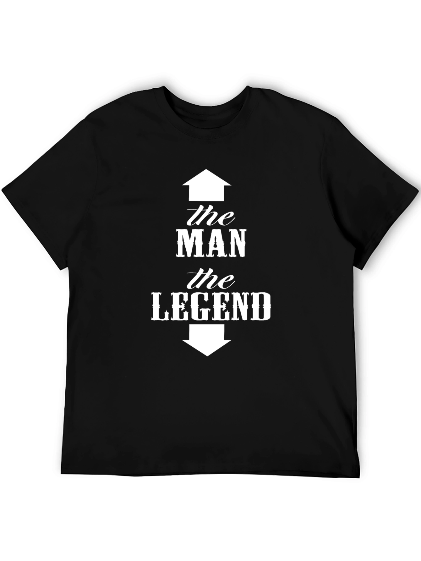 Black The Man The Legend Graphic Tee - Black Cotton T-Shirt view 5