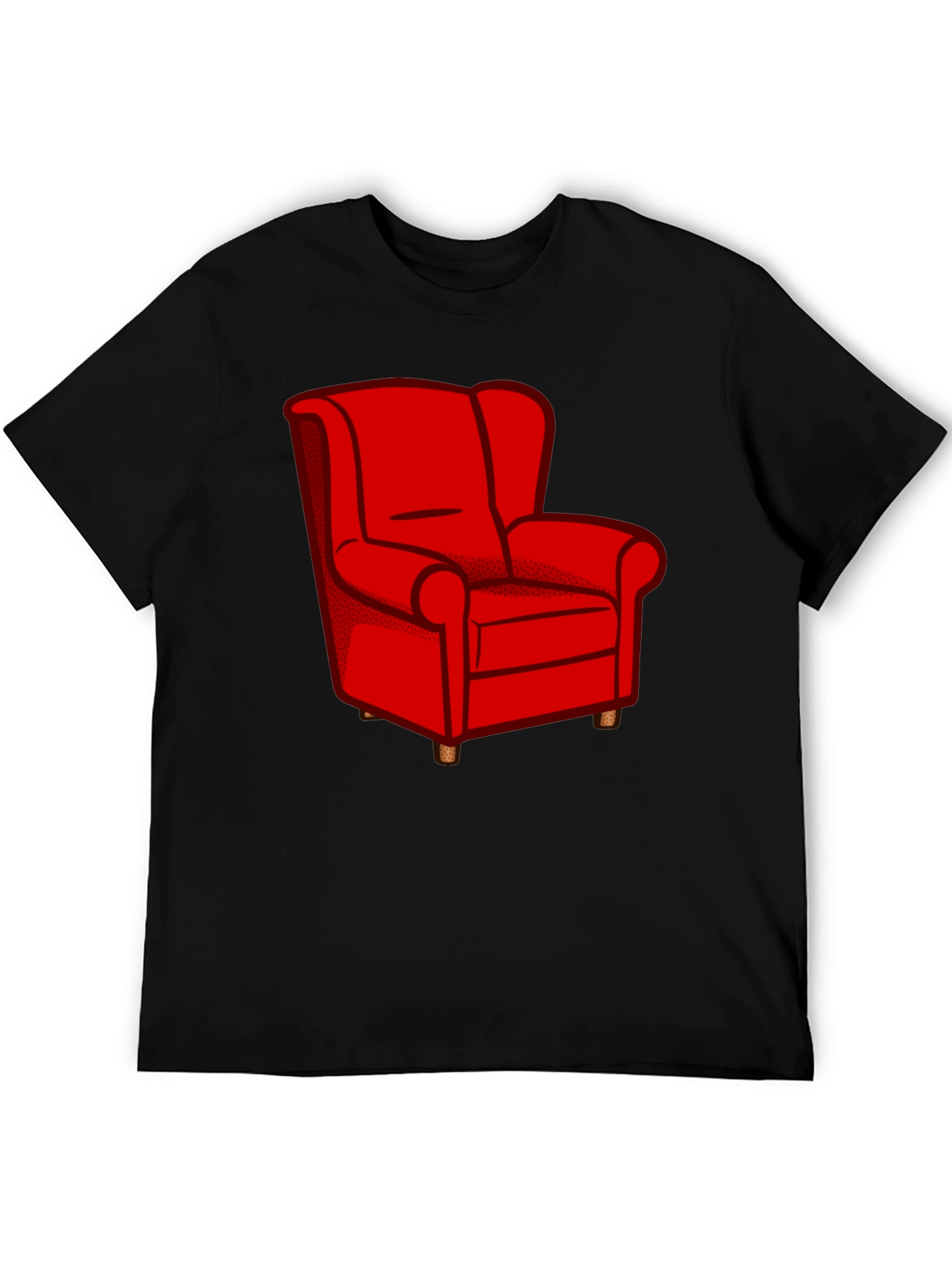 Black Red Chair Graphic Tee - Stylish Comfort view 5
