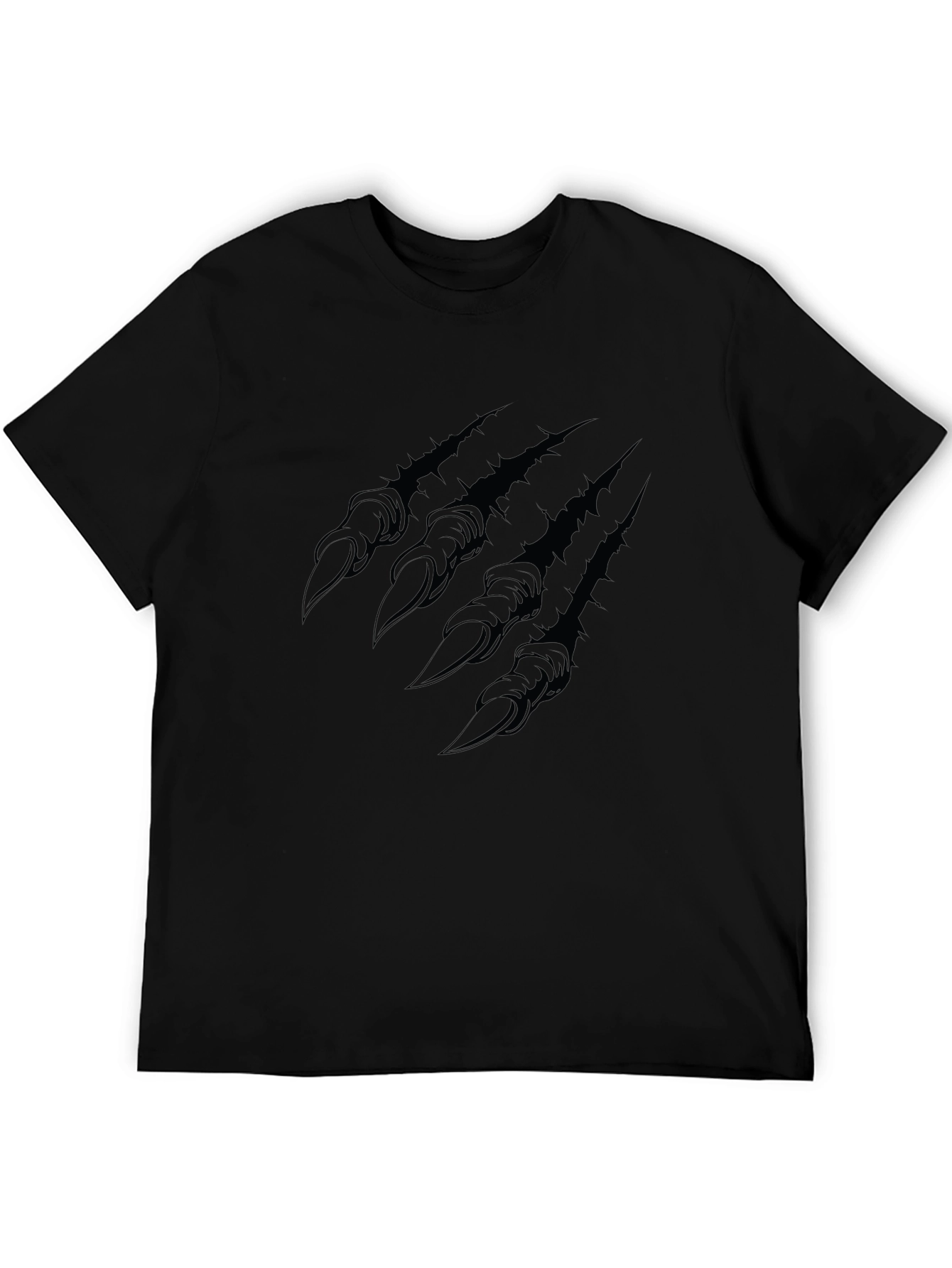 Black Claw Scratch Graphic Print T-Shirt view 5