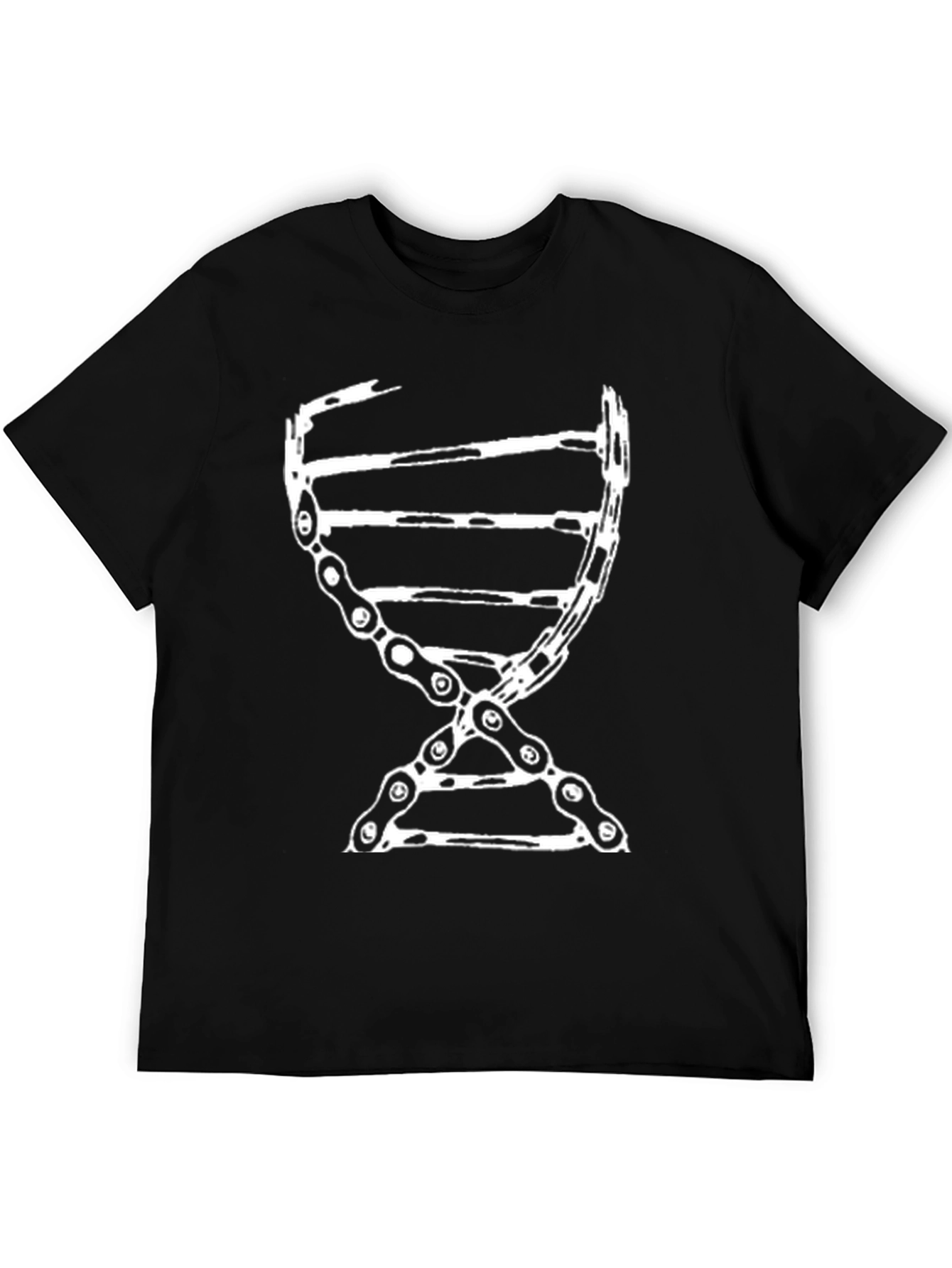 Black DNA Chain Graphic Tee - Black view 5