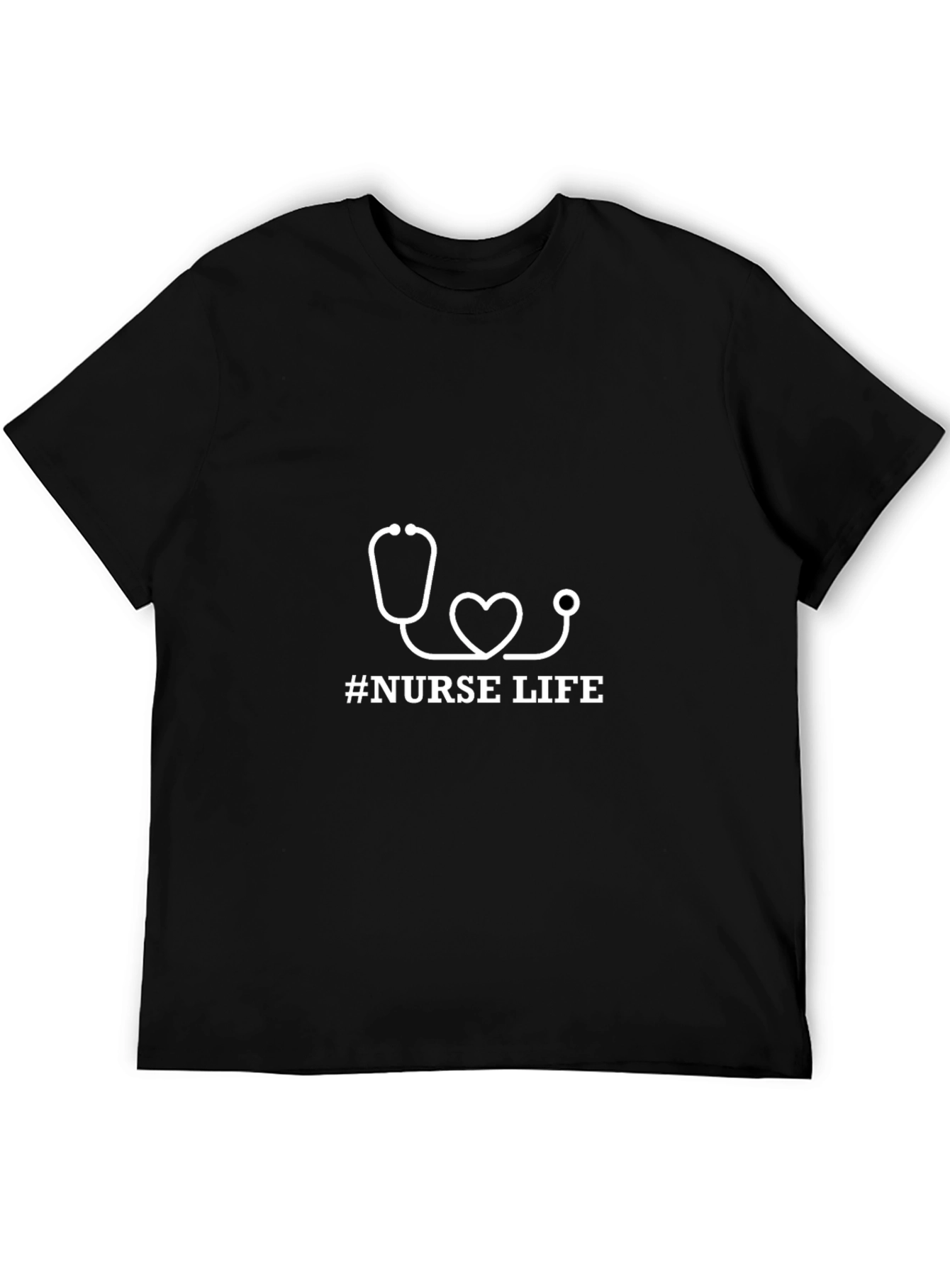 Black Nurse Life Stethoscope Graphic T-Shirt view 5