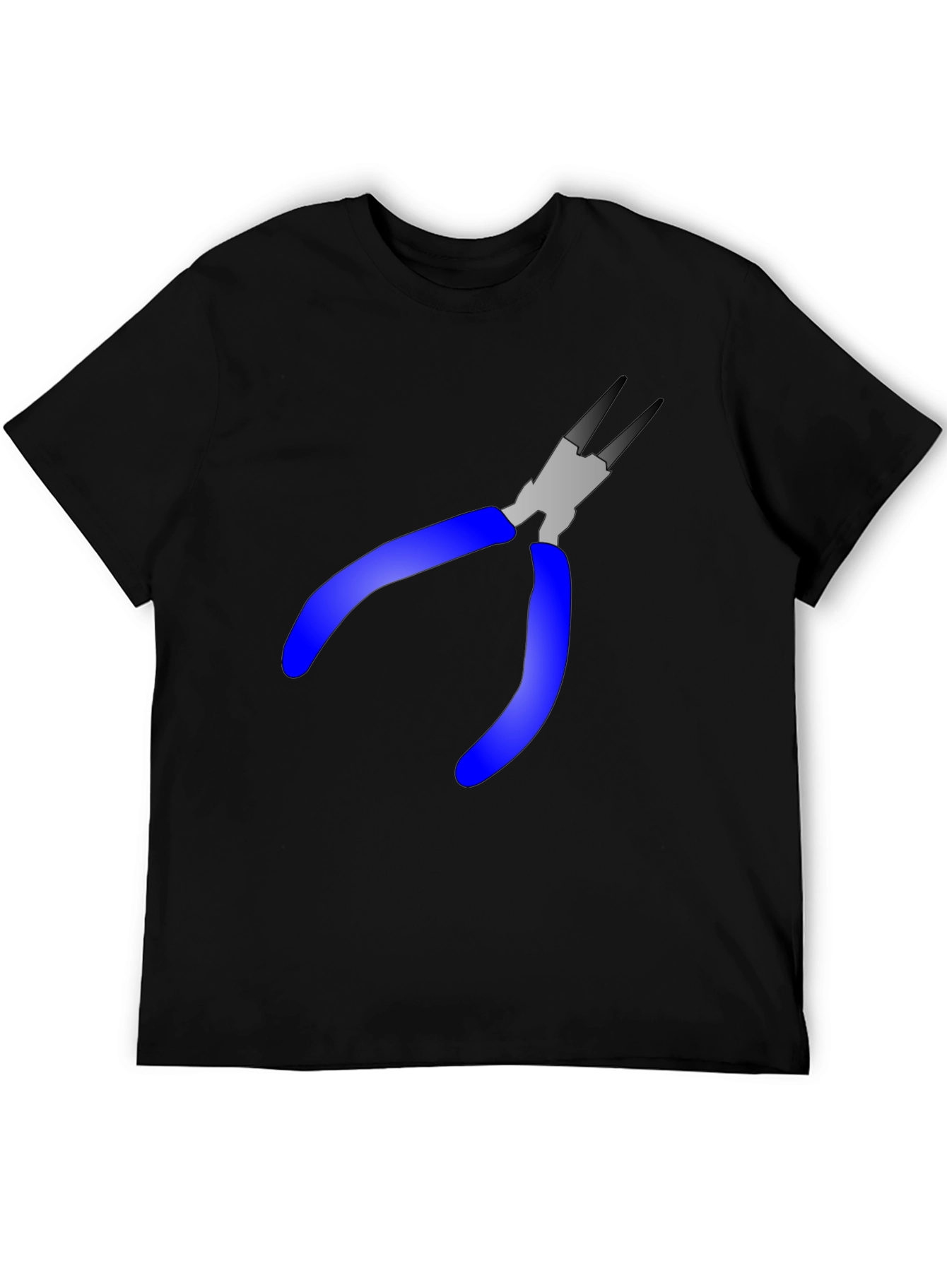 Black Pliers Graphic Tee - Black Cotton Blend T-Shirt view 5