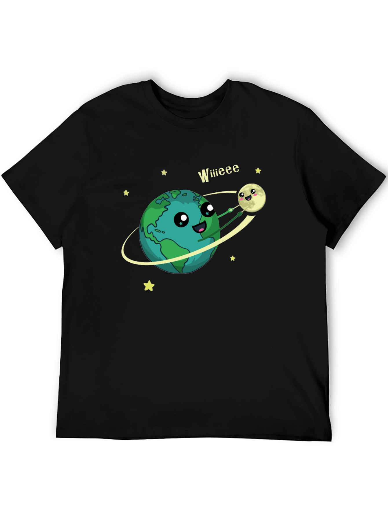 Black Planet Hugger T-Shirt - Black Graphic Tee view 5