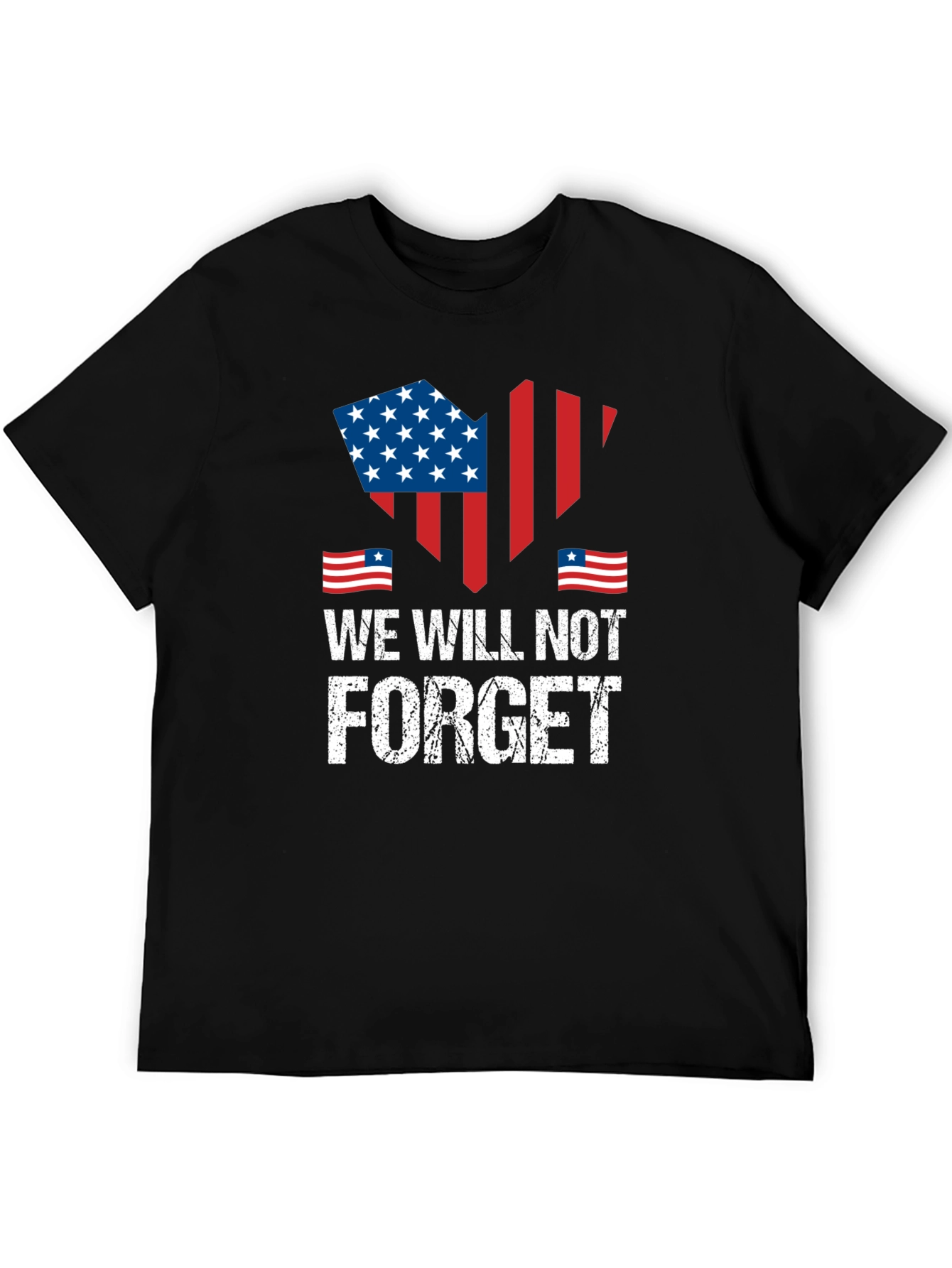 Black We Will Not Forget Patriotic T-Shirt view 5