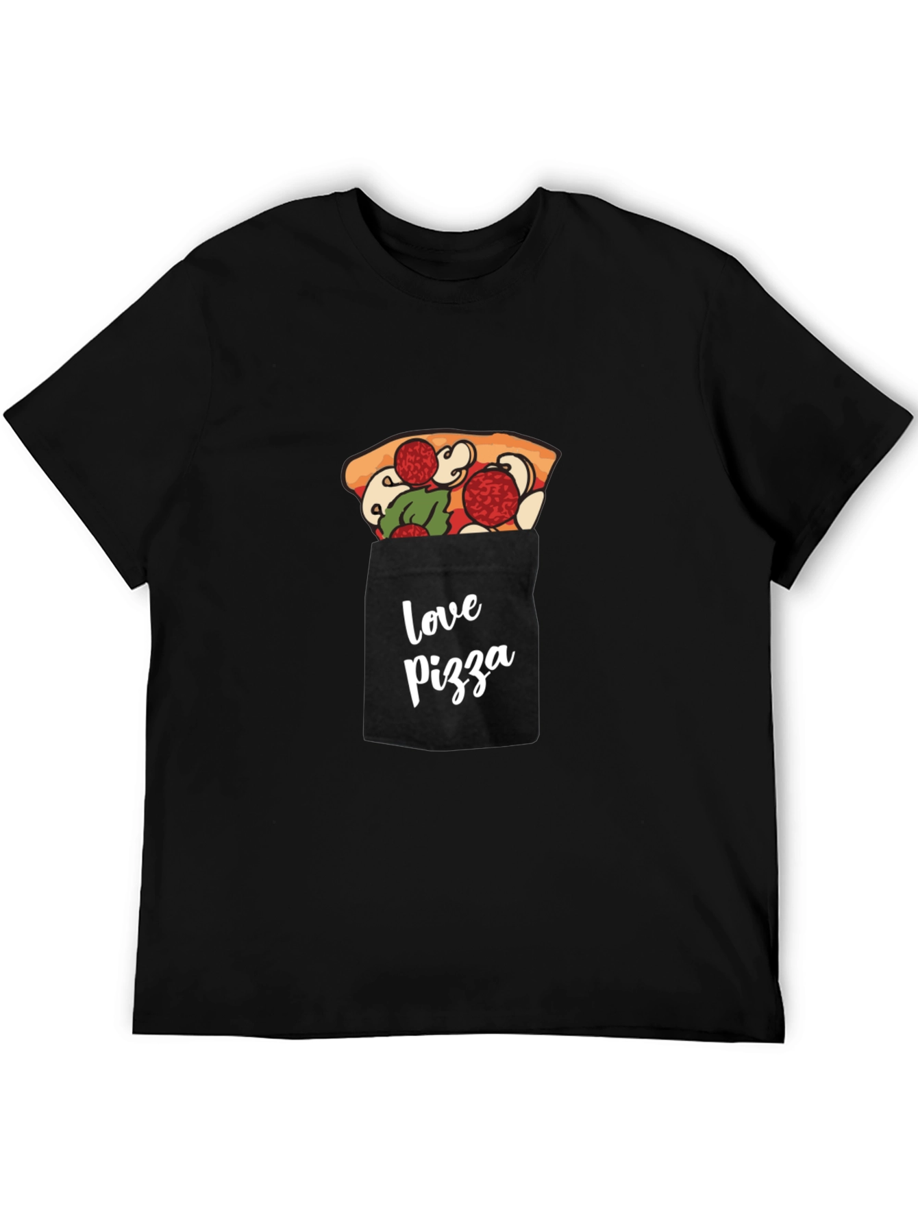 Black Pizza Pocket Graphic Tee - Casual Comfort view 5