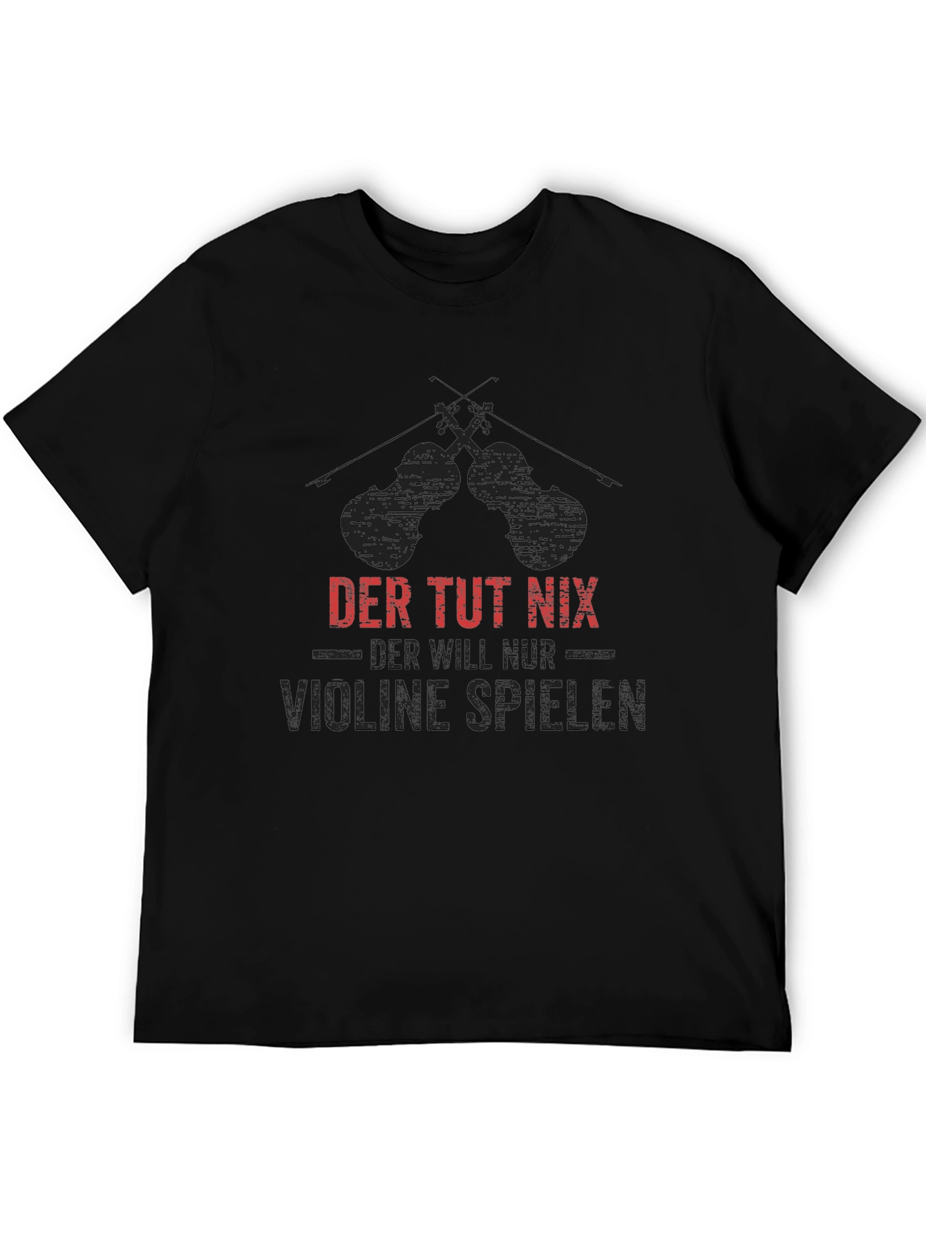 Black Der Tut Nix Violinist T-Shirt - Black view 5