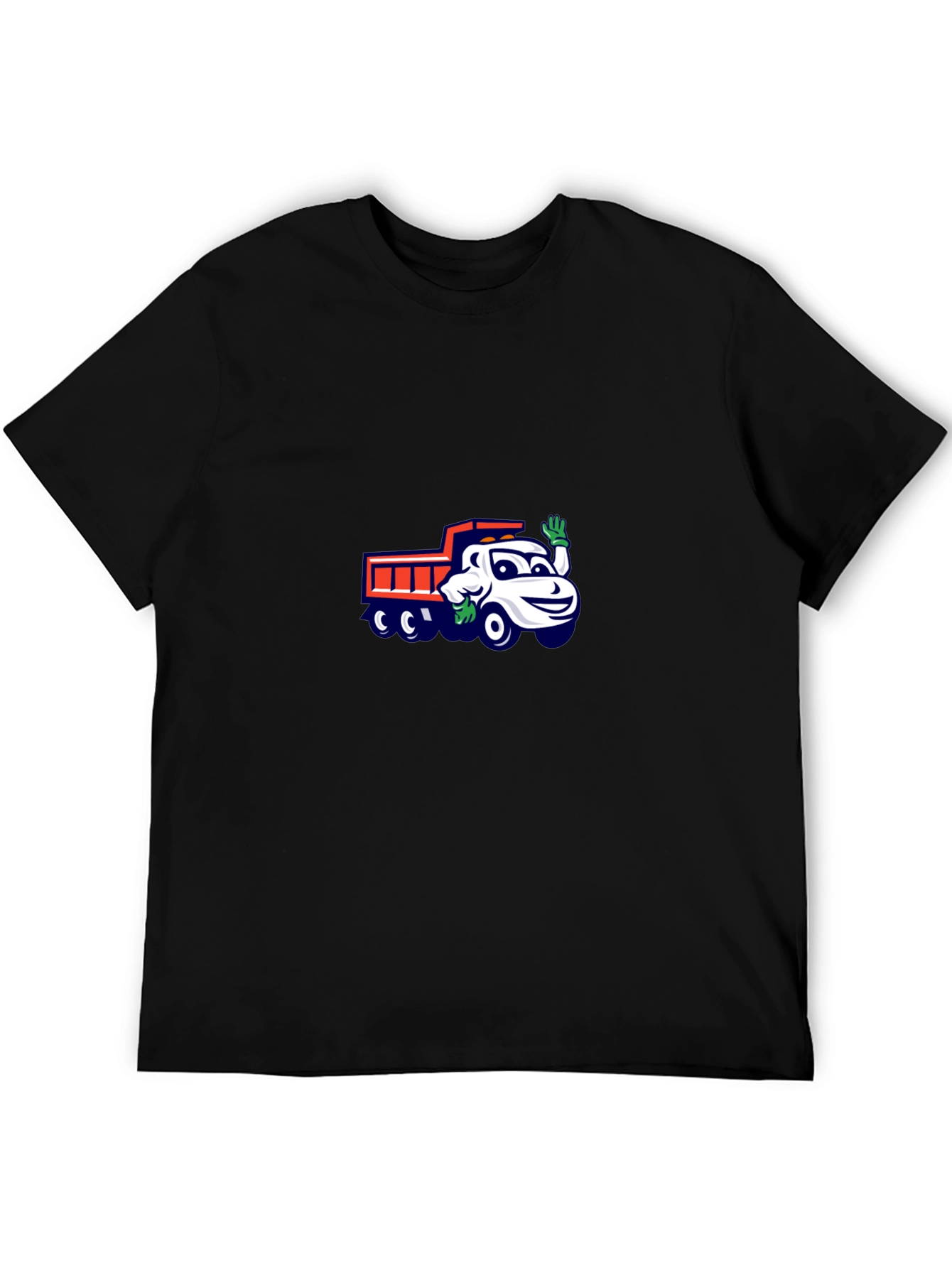 Black Cartoon Truck Graphic Tee - Black T-Shirt view 5