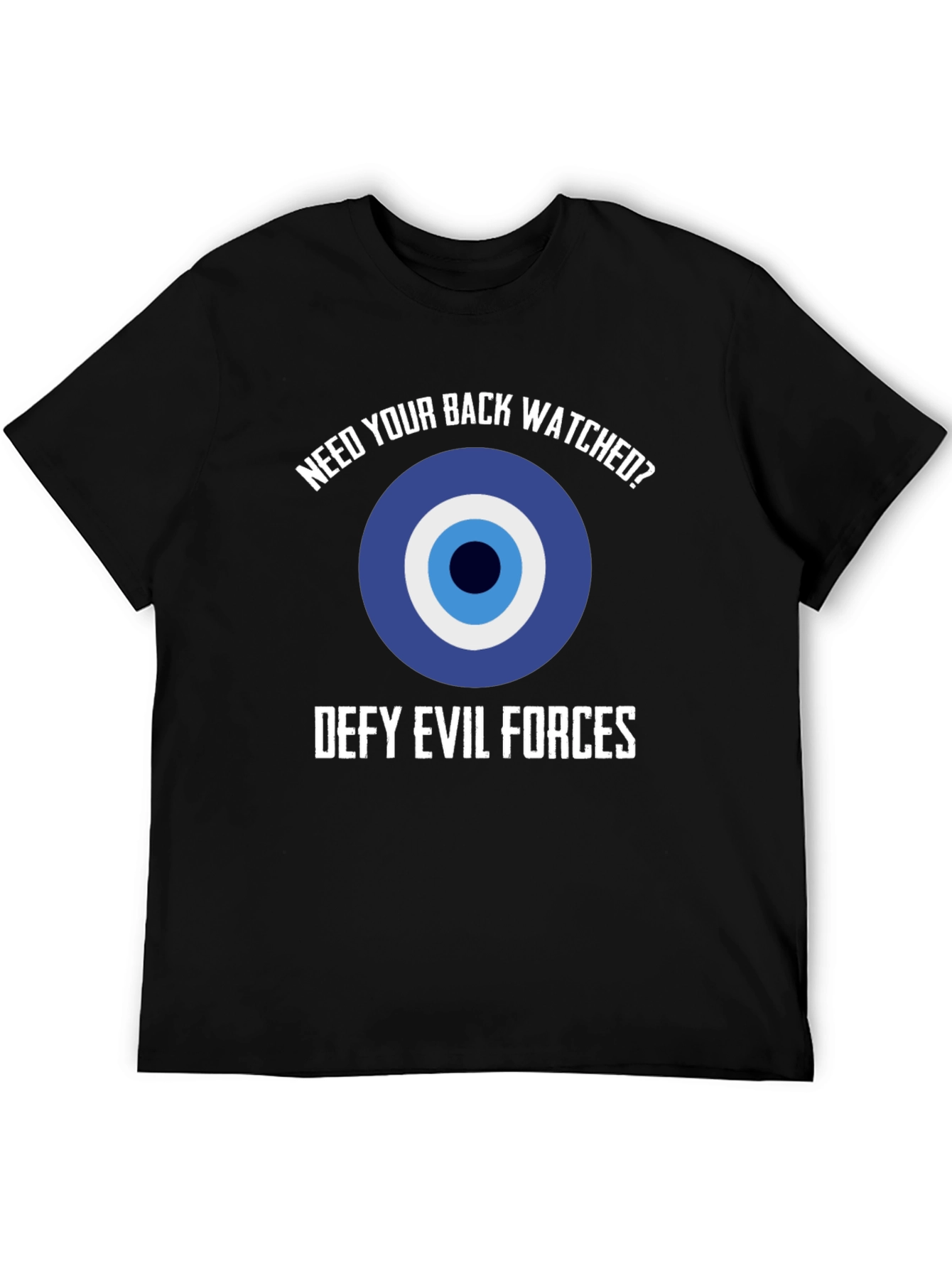 Black Evil Eye Protection T-Shirt - Defy Evil Forces! view 5