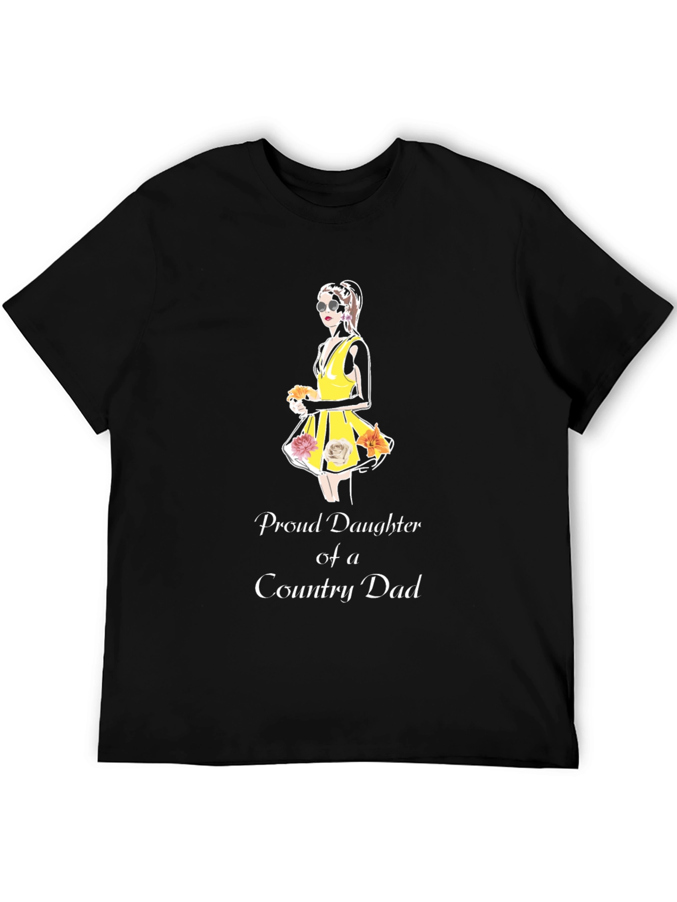 Black Proud Daughter of a Country Dad T-Shirt view 5