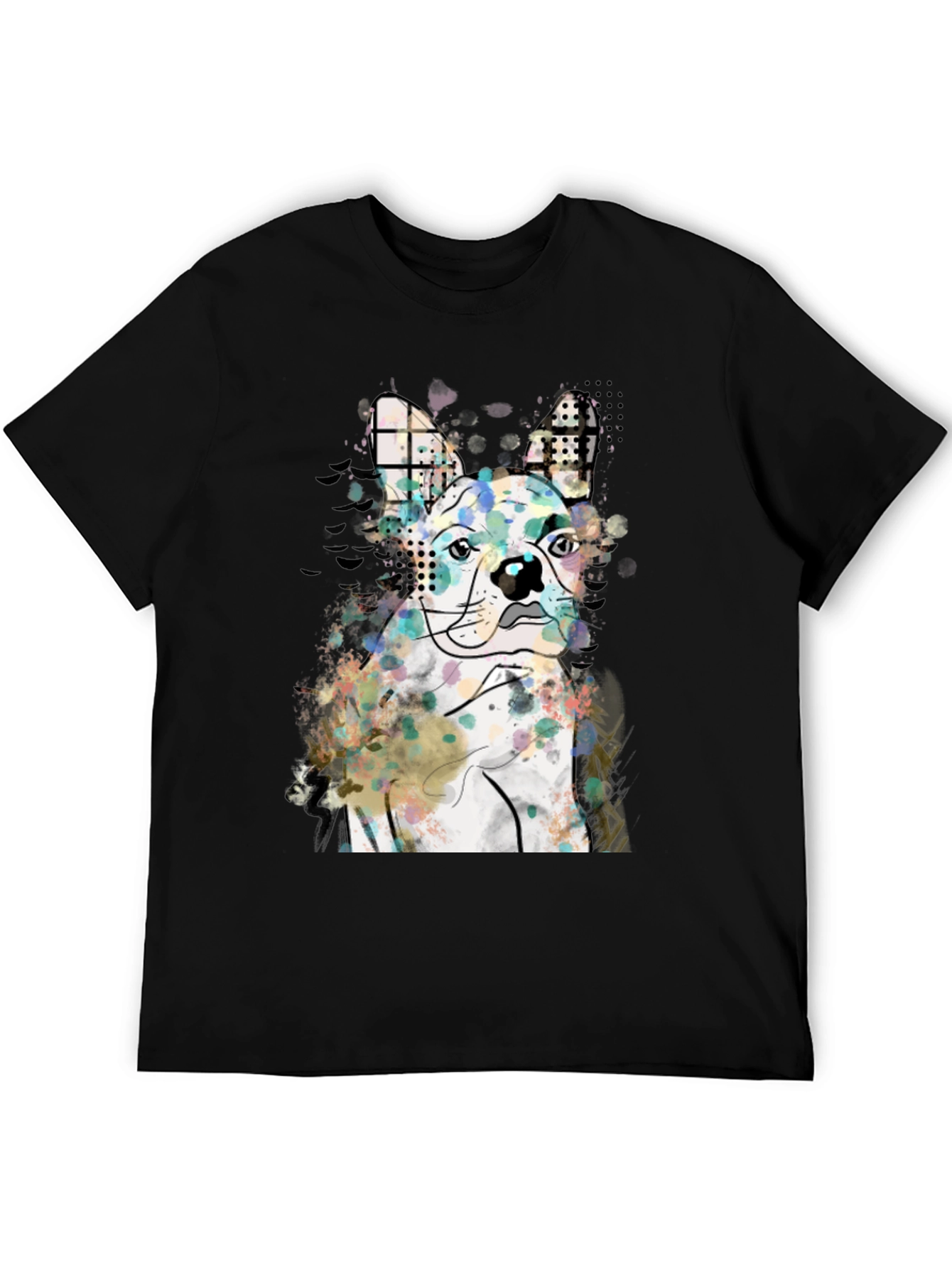 Black Dog Graphic Men's Black T-Shirt view 5