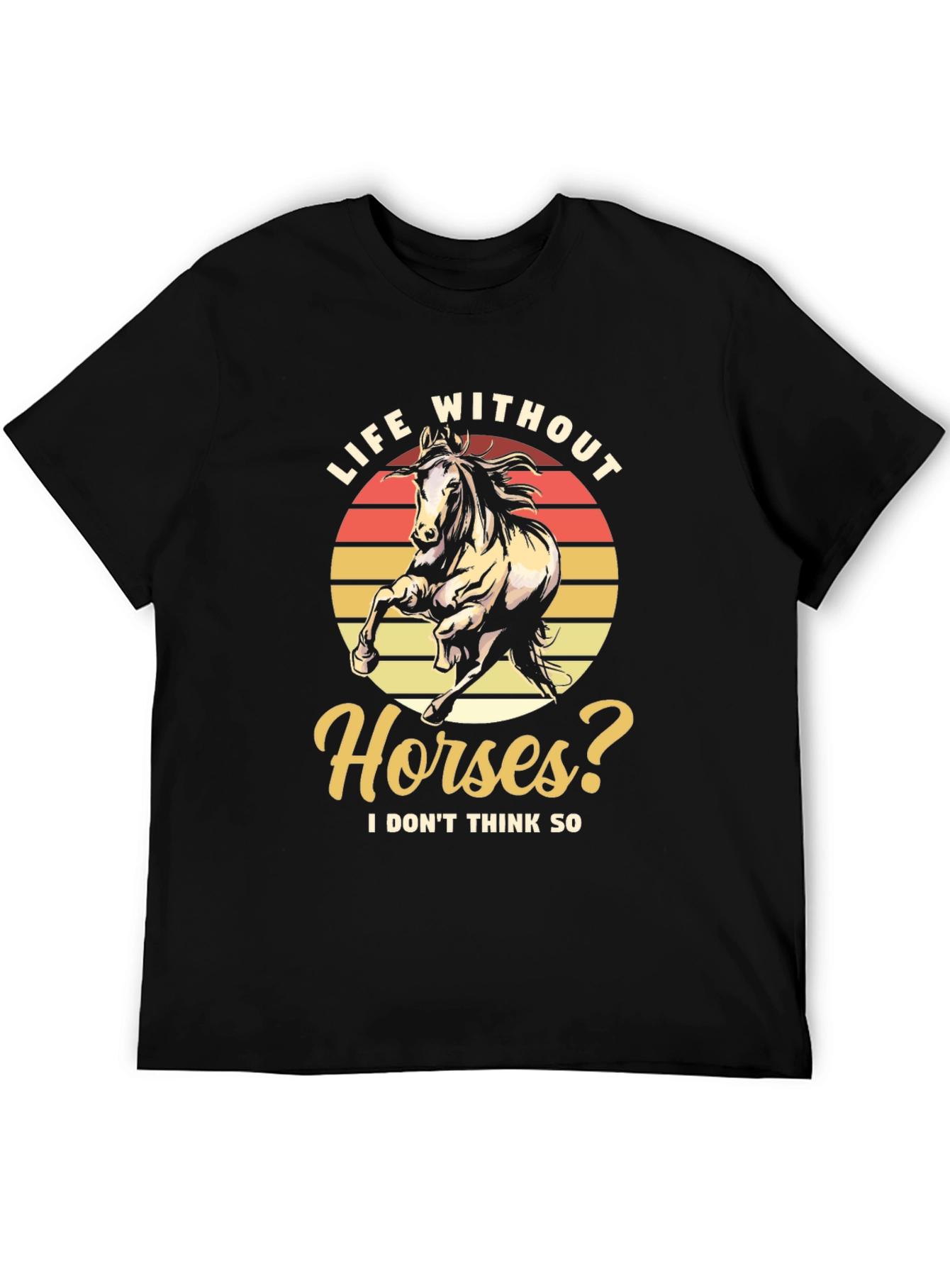 Black Life Without Horses Graphic Tee - Stylish Comfort view 5