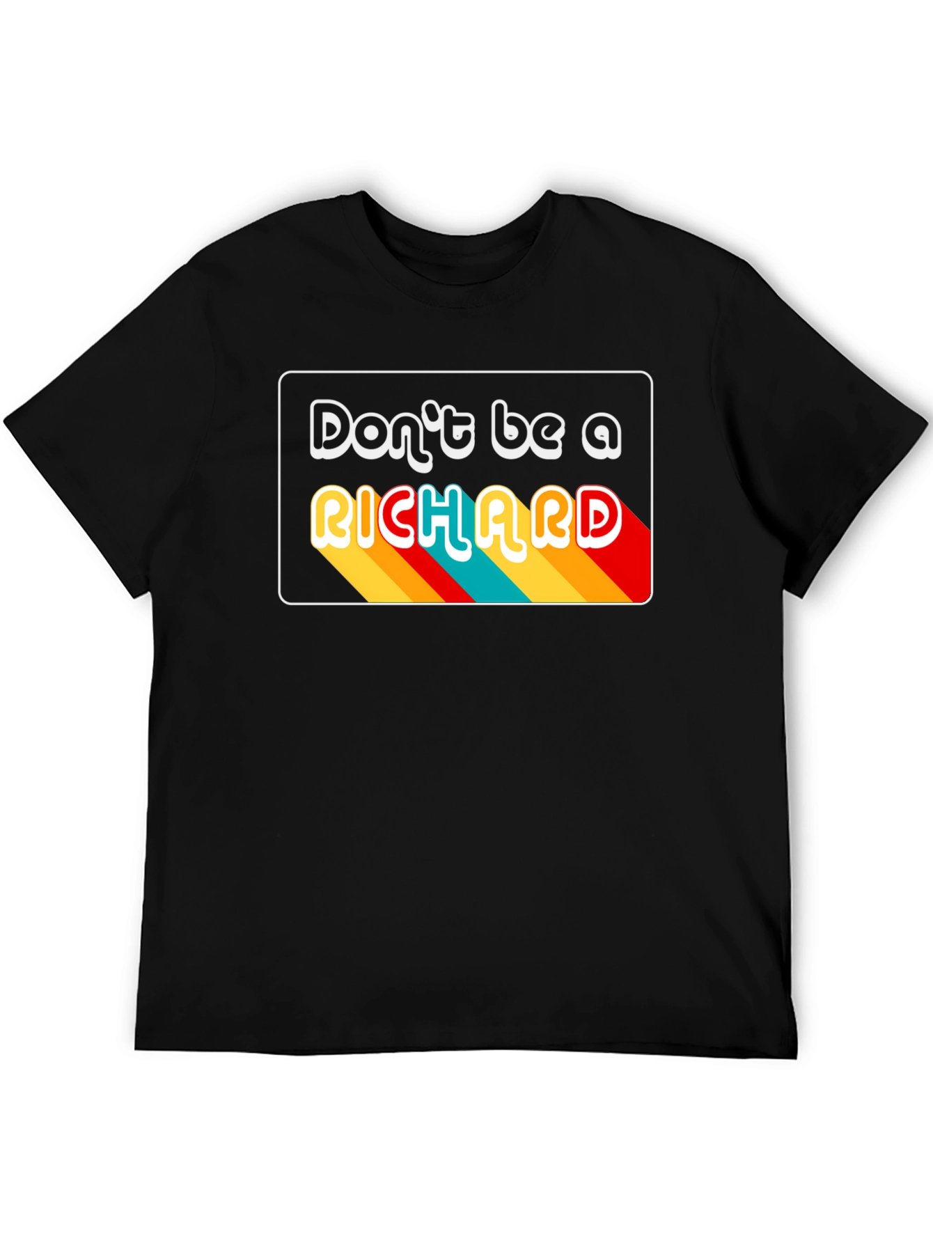 Black Don't Be A Richard Black Graphic T-Shirt view 5