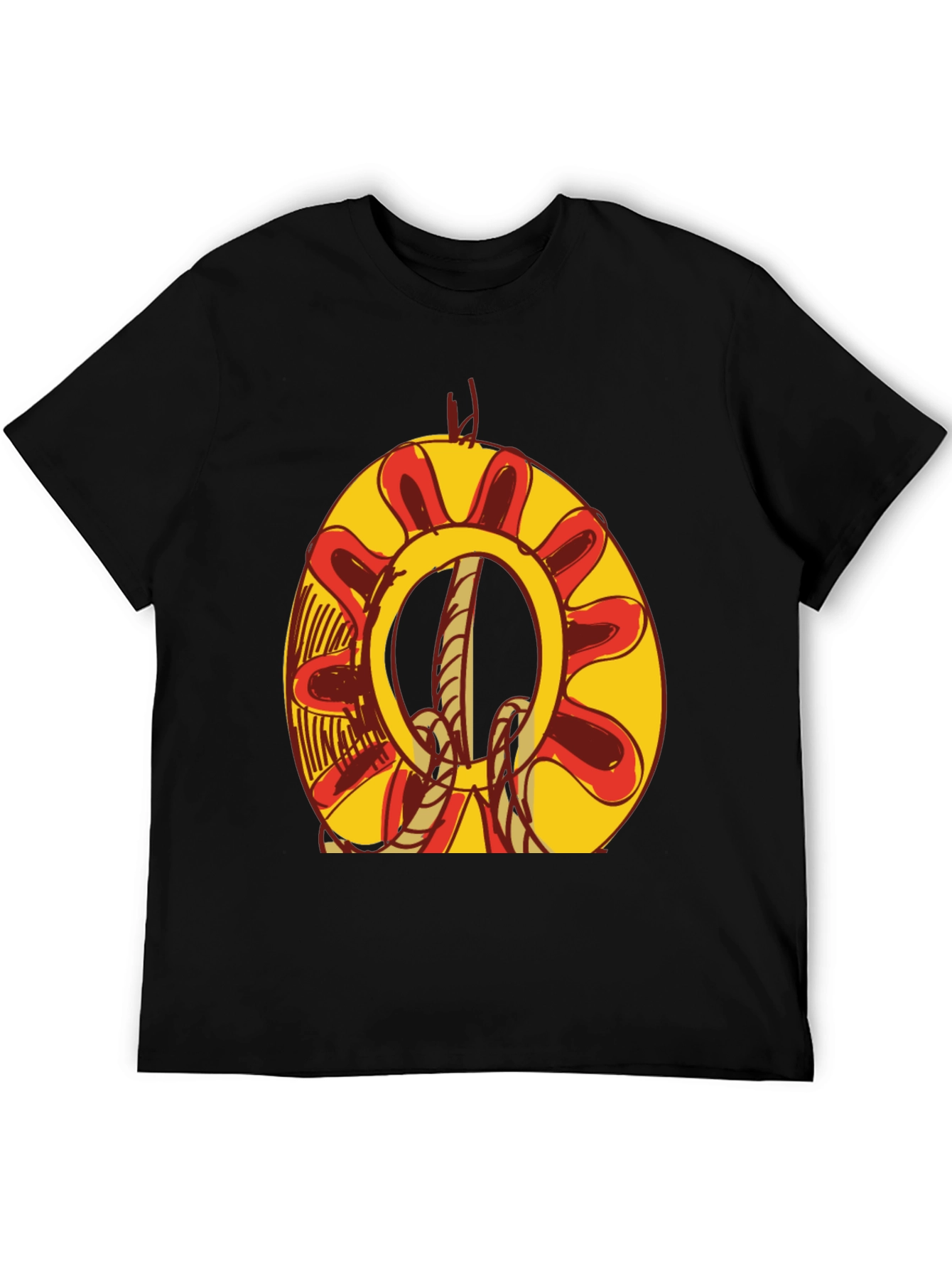 Black Nautical Knot Graphic Tee - Bold Design, Soft Comfort view 5