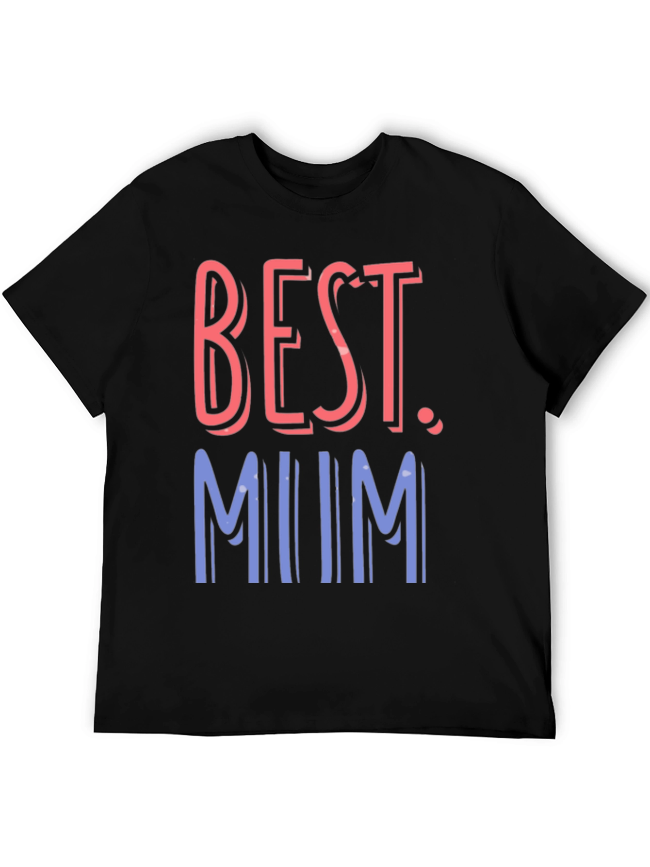 Black Best Mum Graphic Tee - Casual Black T-Shirt view 5