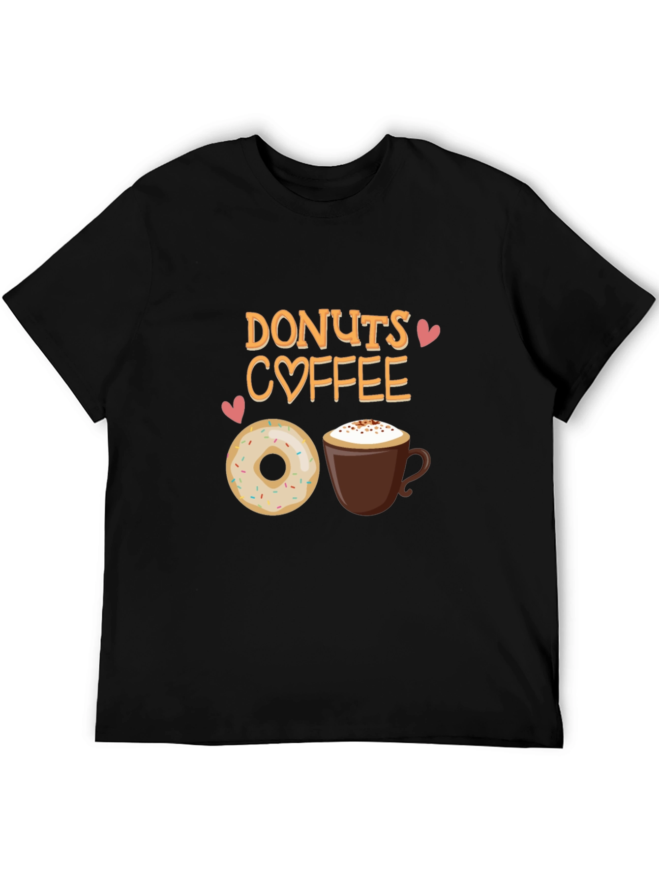 Black Donuts Coffee T-Shirt - Cute Foodie Tee view 5