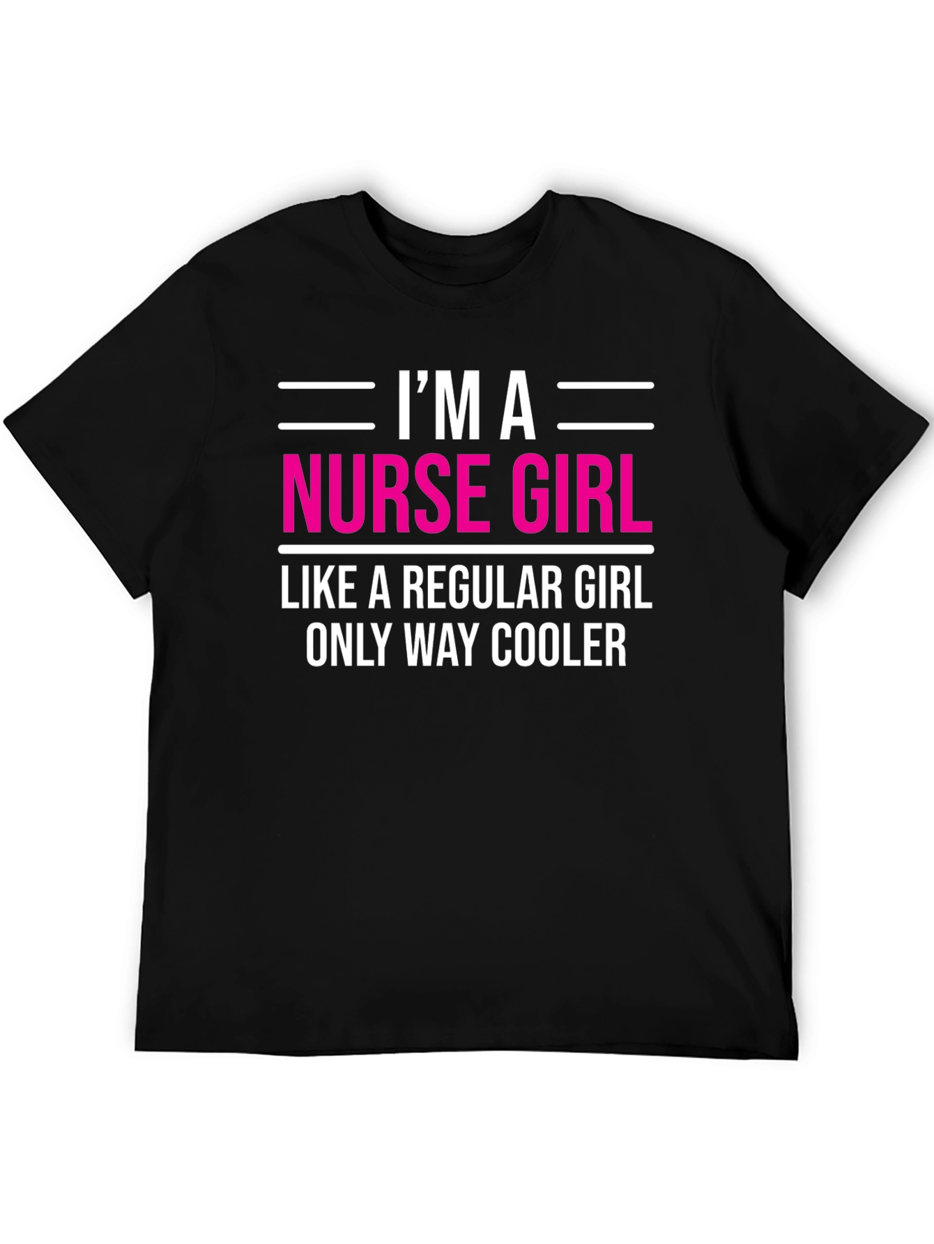 Black I'm A Nurse Girl T-Shirt view 5